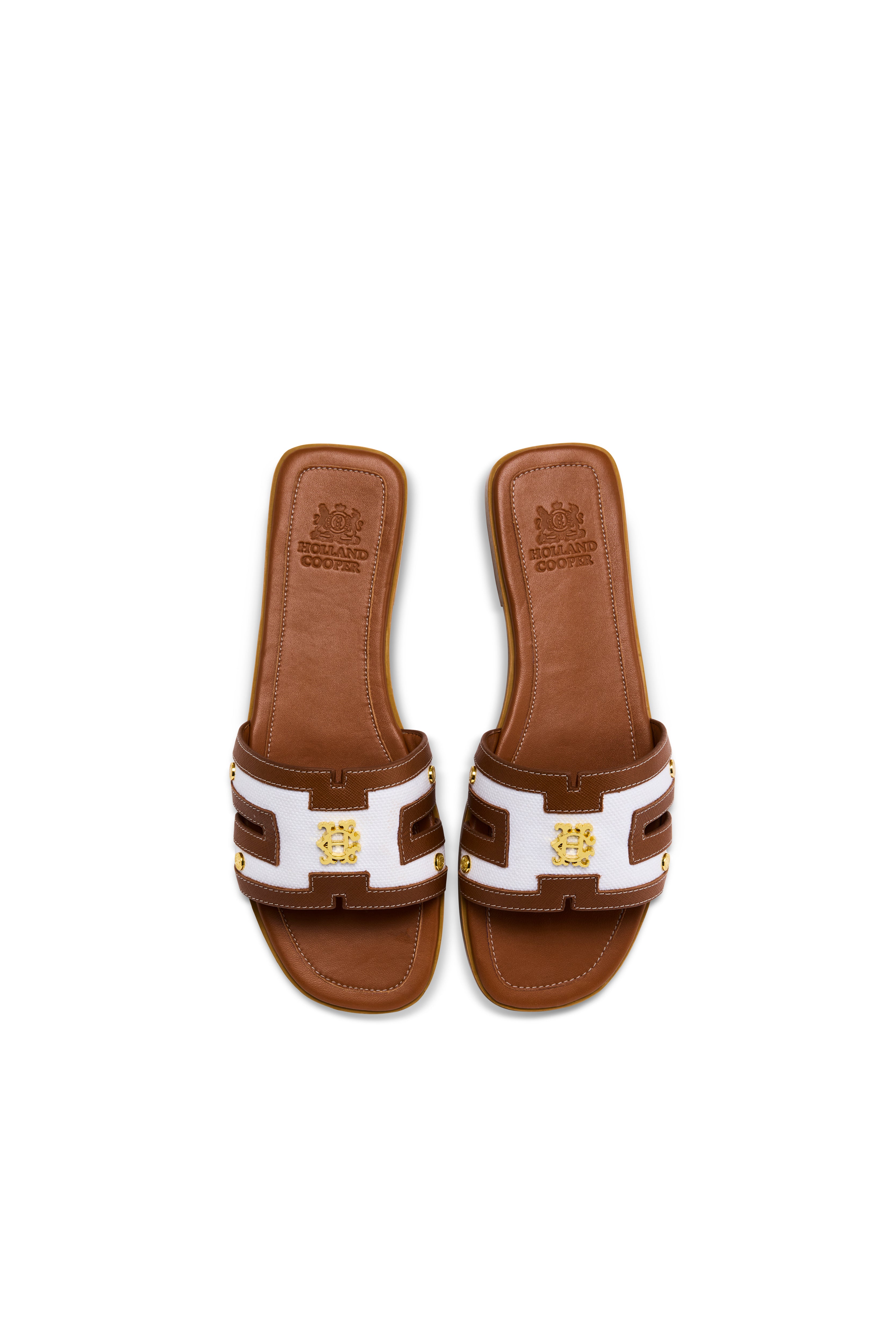Heraldic Monogram Slides (Natural Tan) – Holland Cooper US