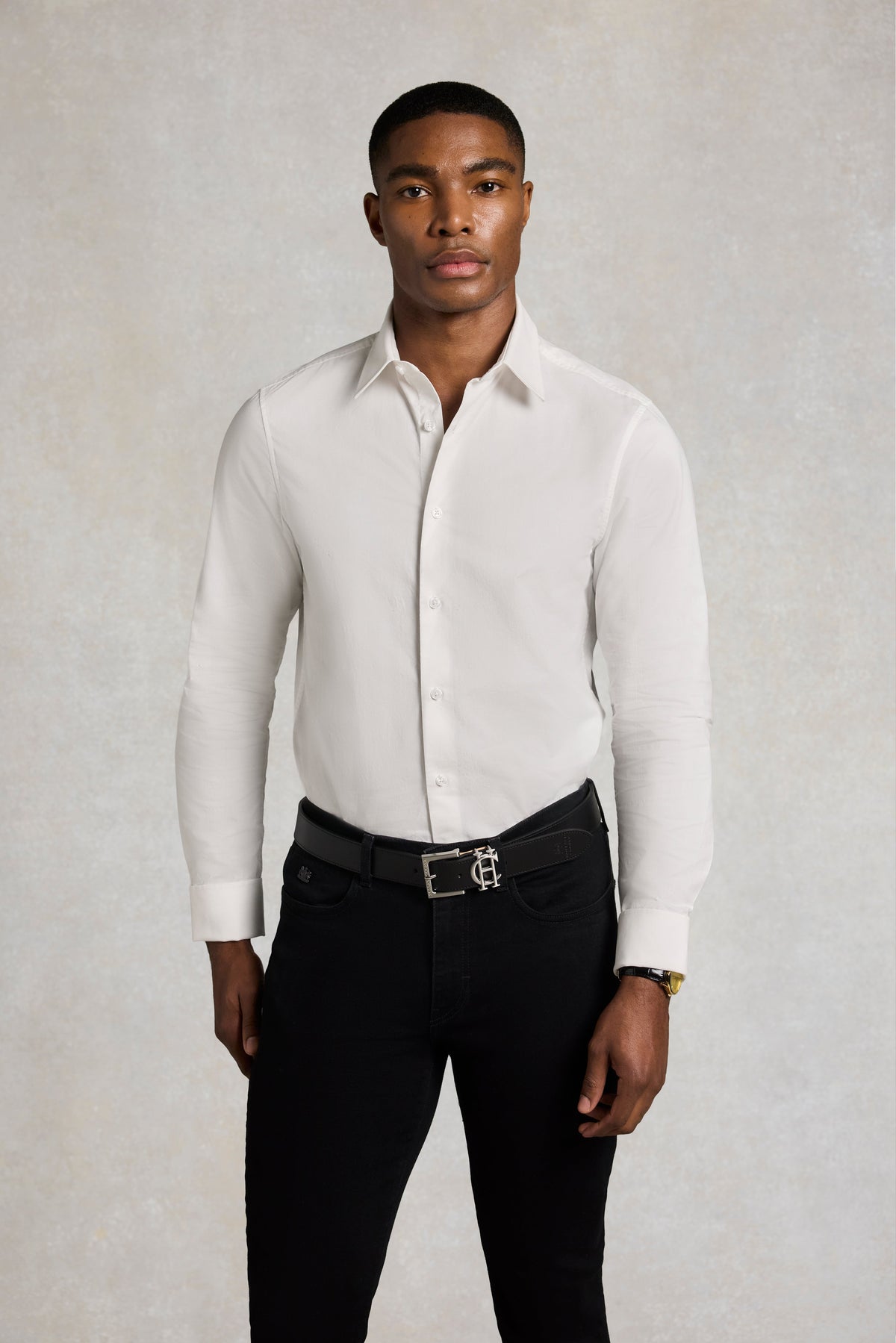 Men's Slim Fit Mayfair Shirt (White)