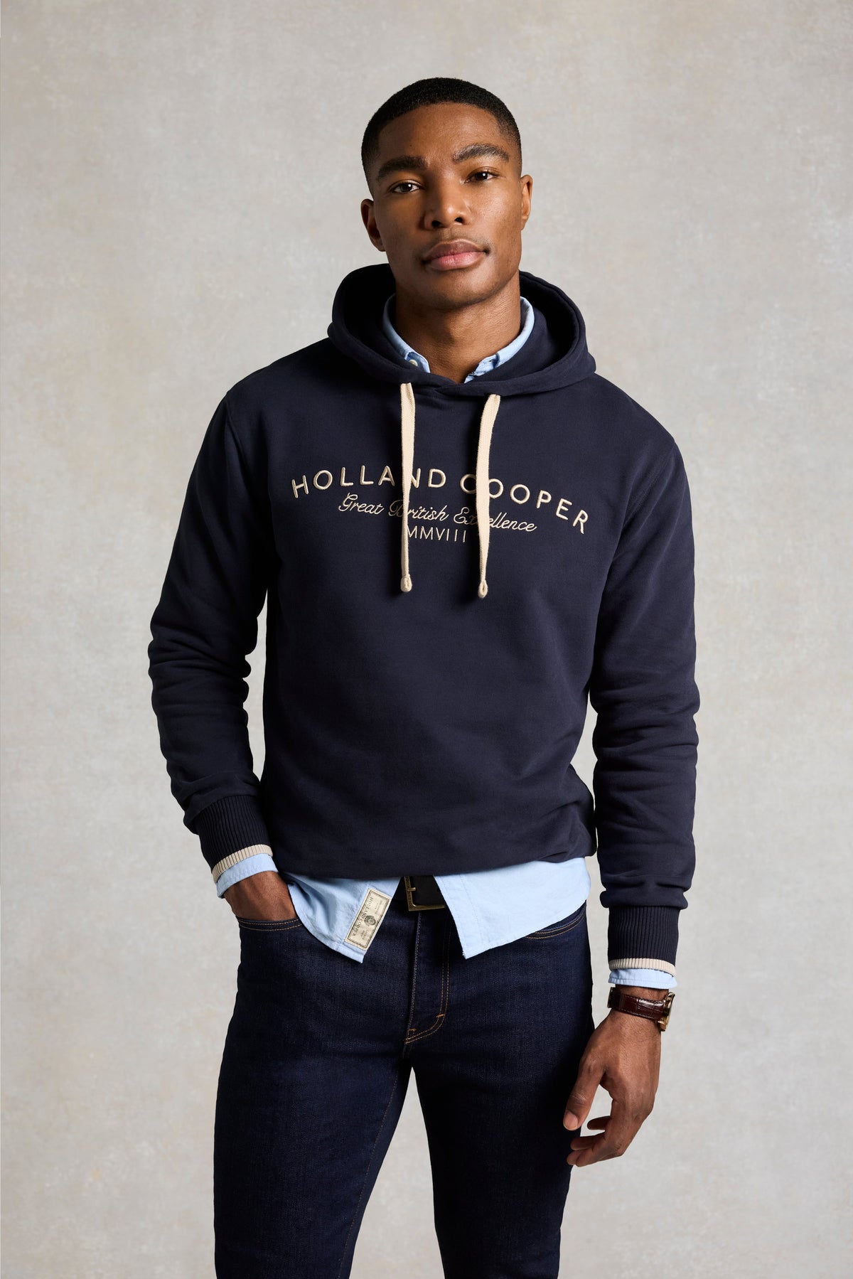 Men's Classic Fit Hoodie (Ink Navy)