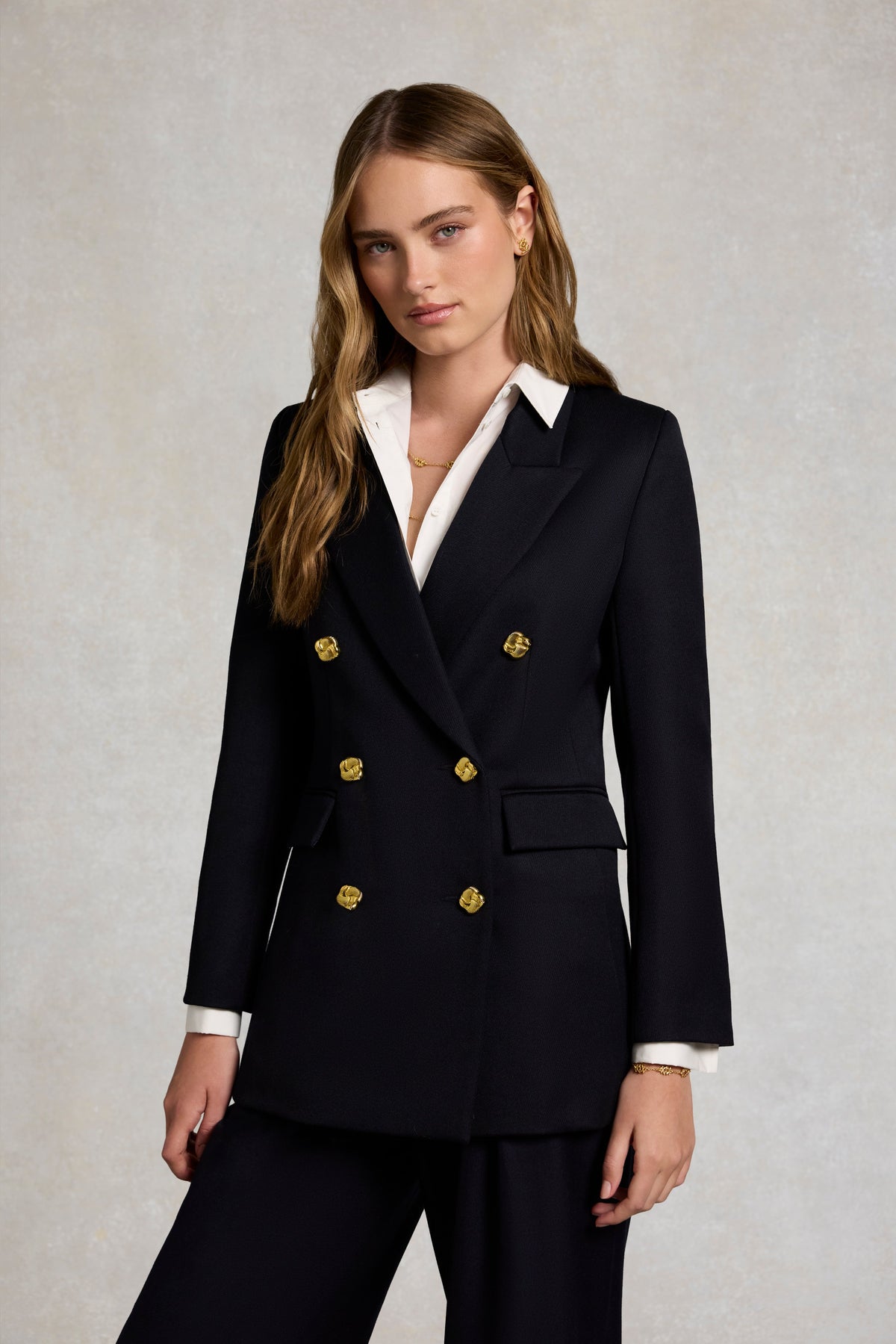 Kensington Double Breasted Blazer (Navy Twill)