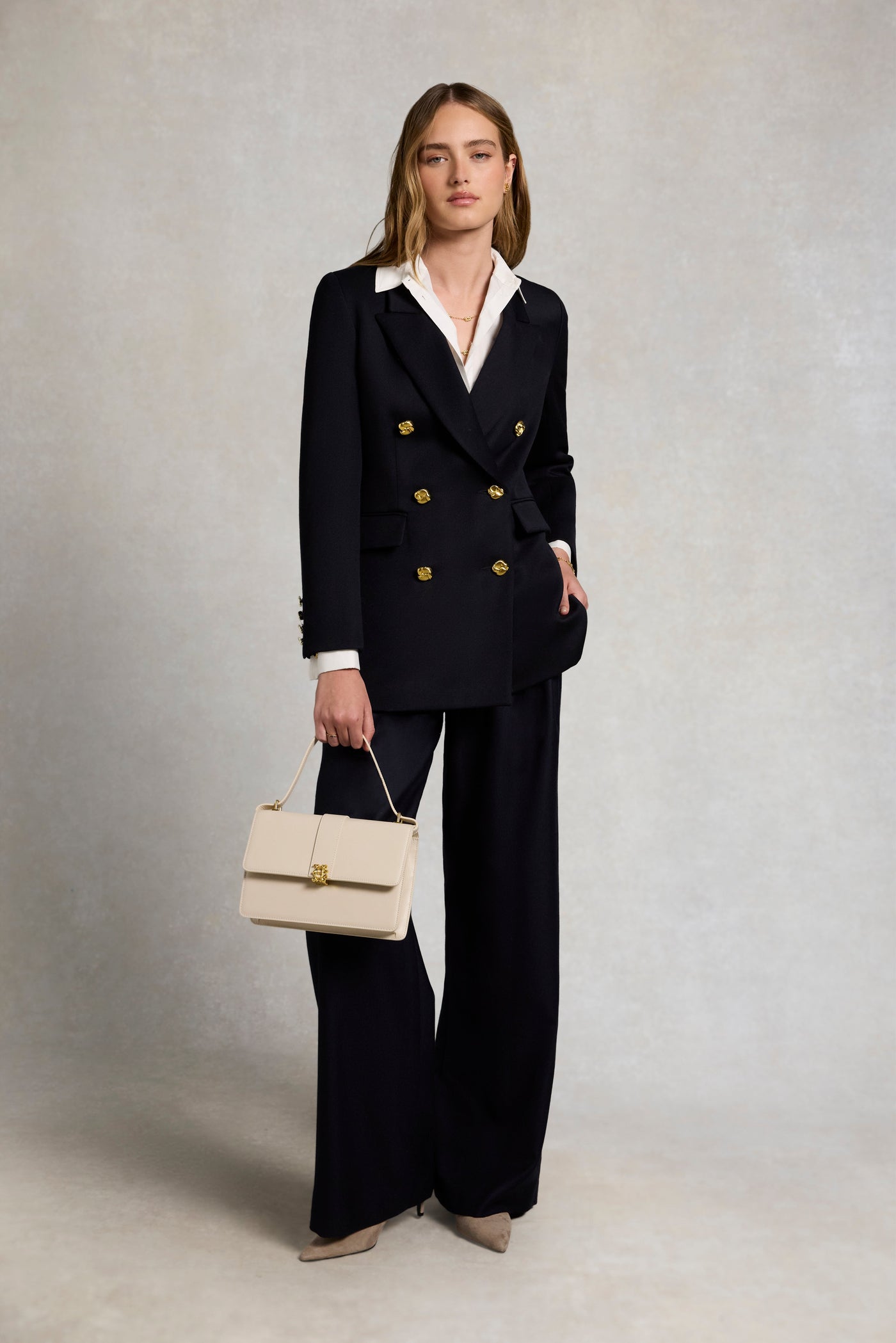Kensington Double Breasted Blazer (Navy Twill)