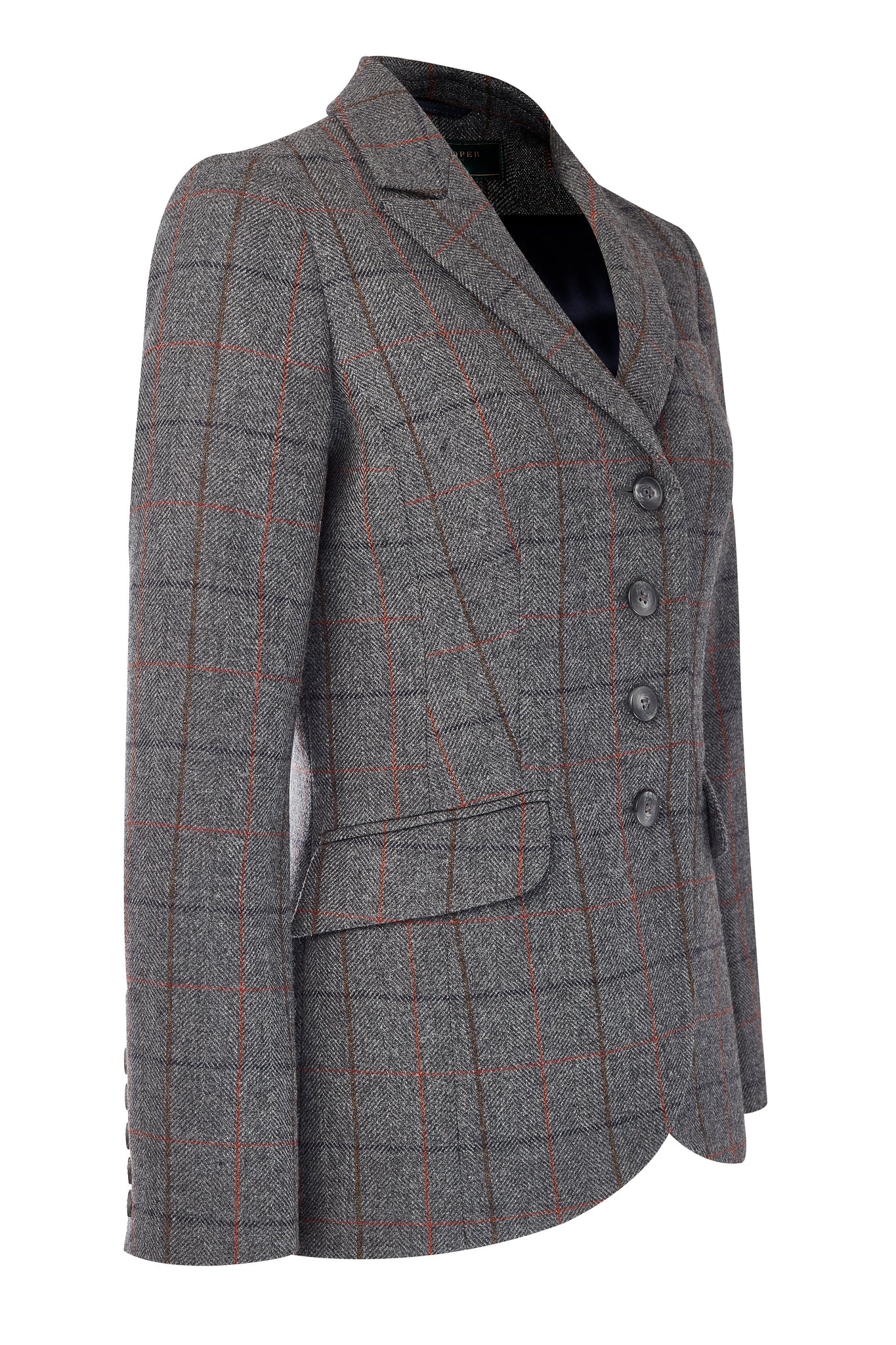 womens grey tweed riding jacket 