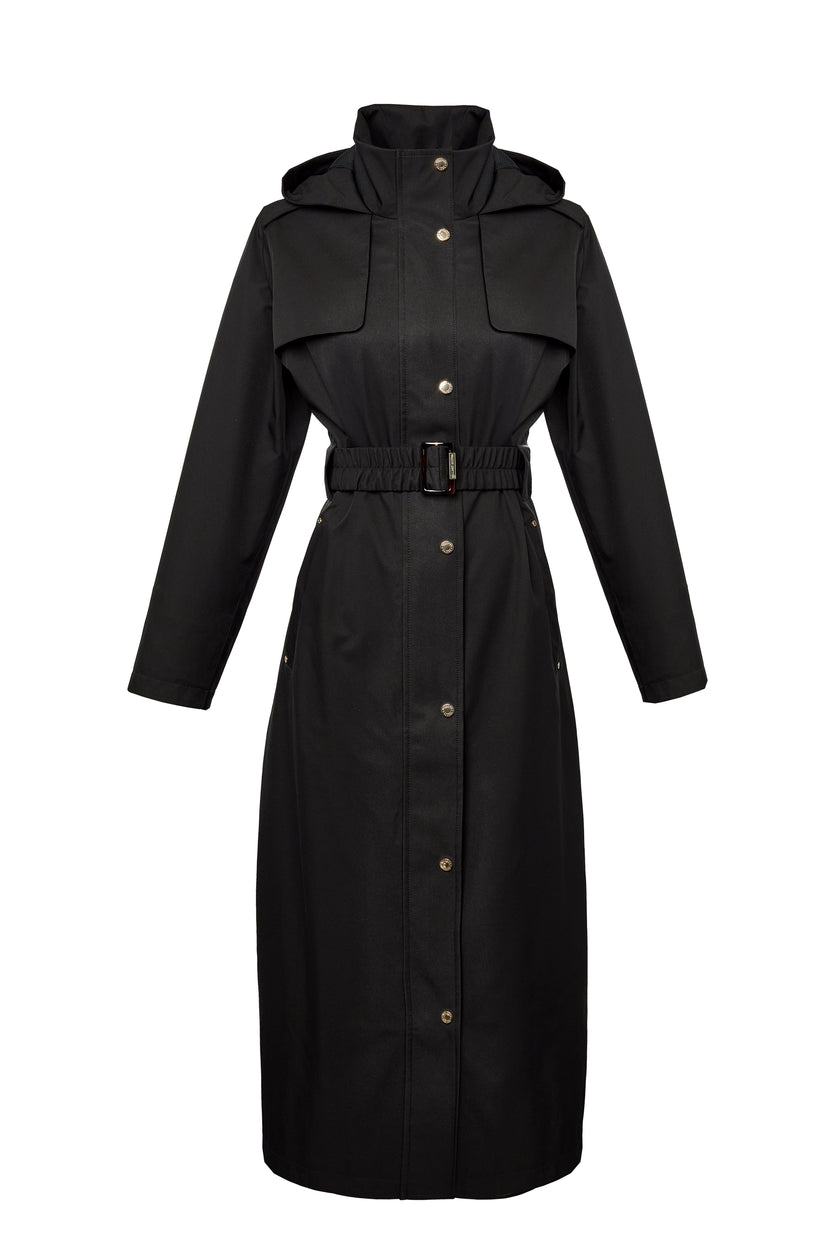 Rosedale Waterproof Longline Coat (Black)