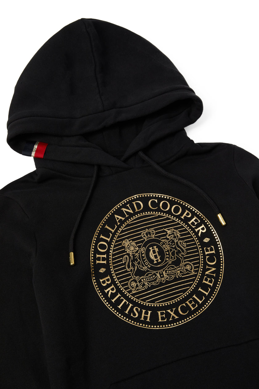 HC Circular Crest Hoodie (Black Gold)