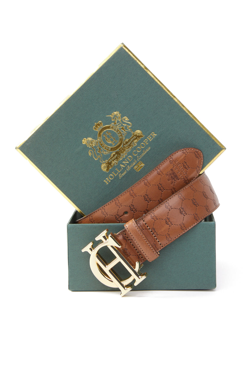 HC Classic Belt (Tan Monogram)