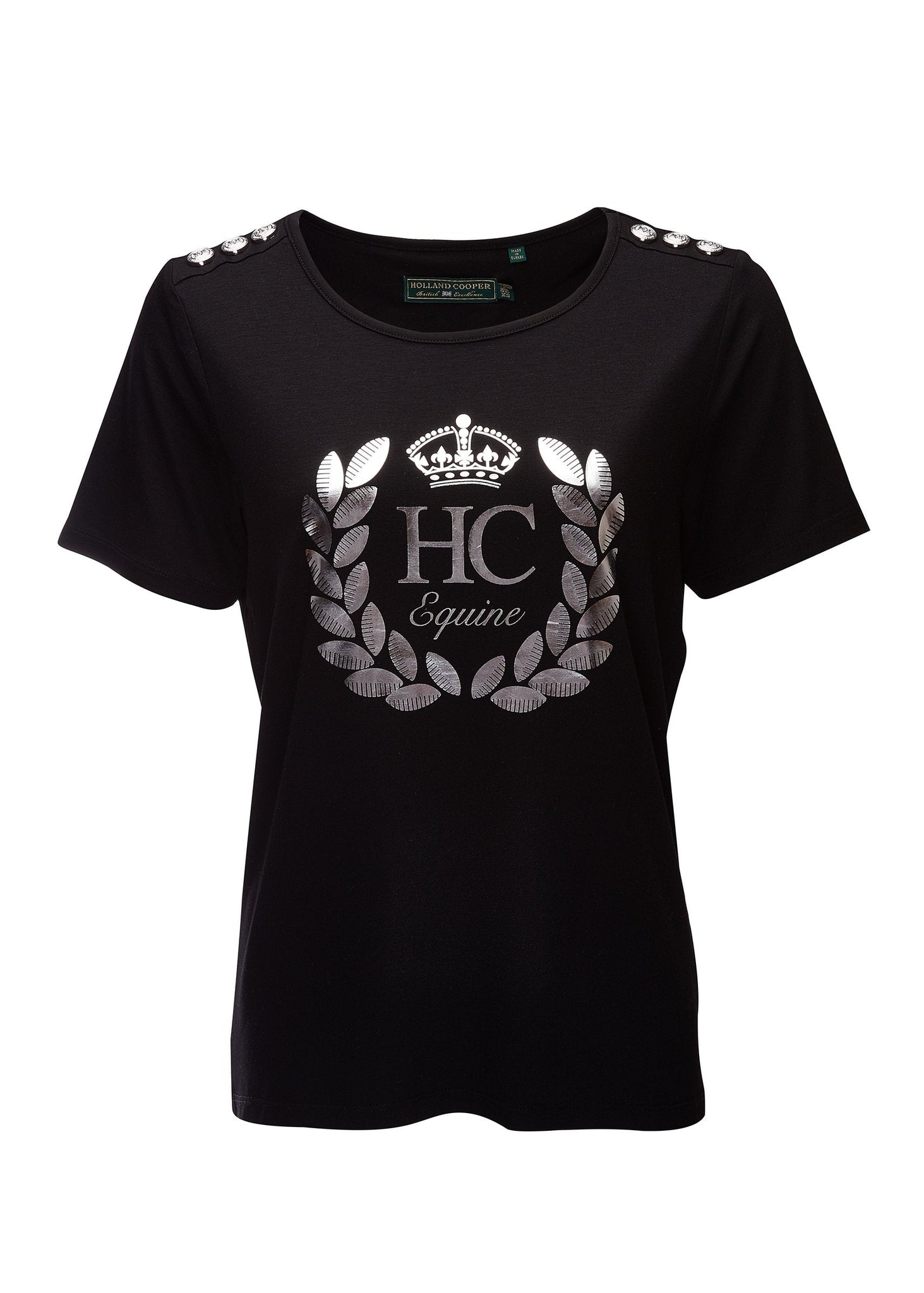 HC Equine Laurel Tee (Black Silver)