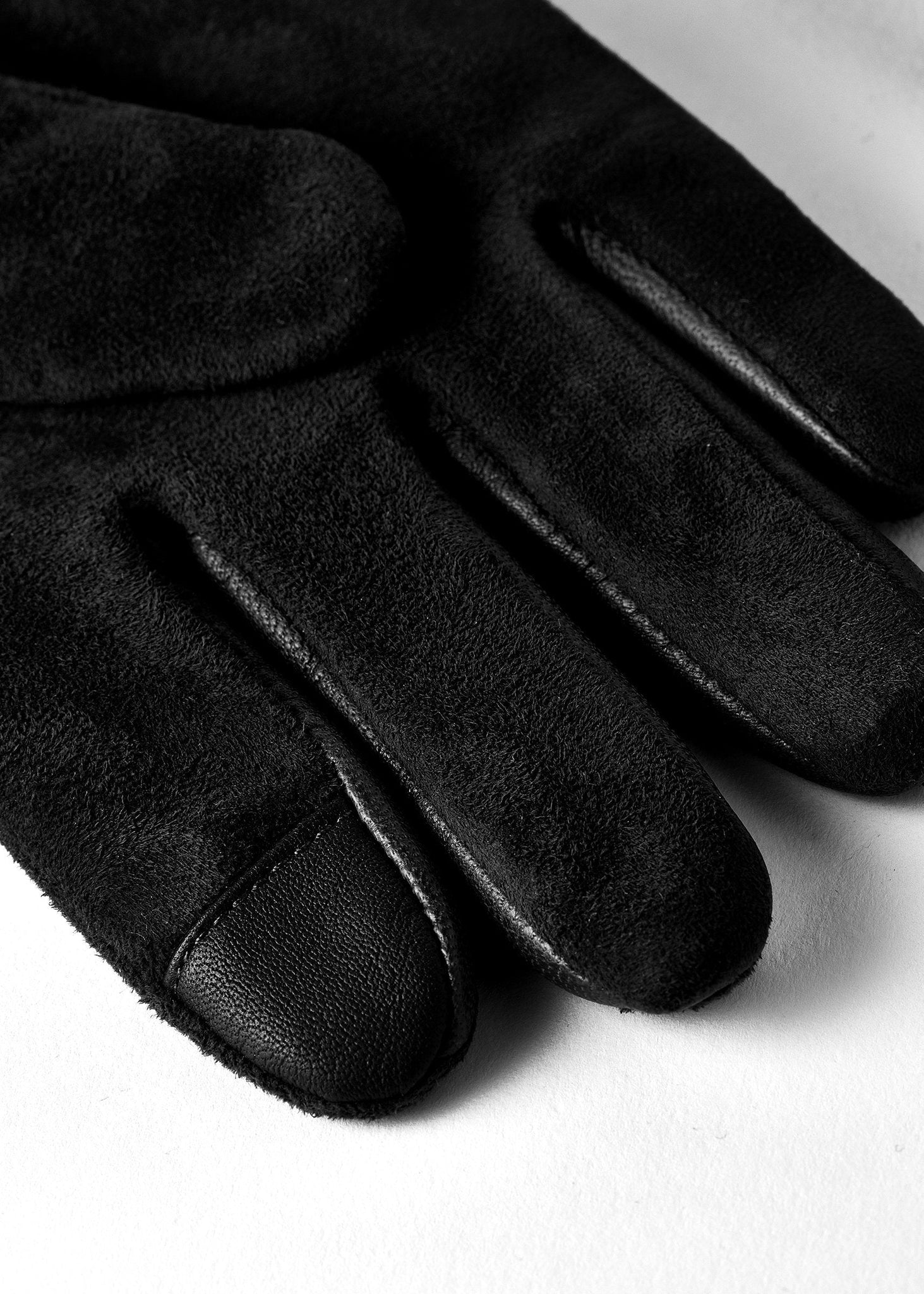 Monogram Suede Gloves (Black)