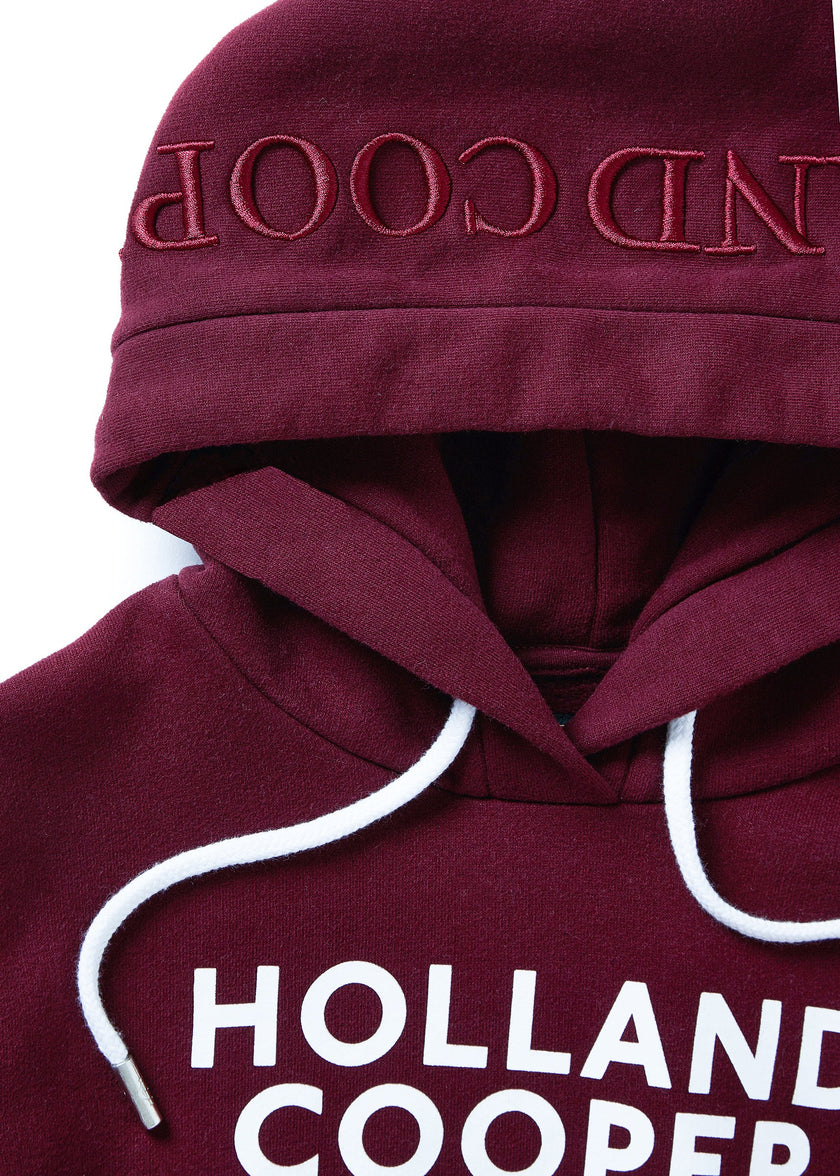 Tri Colour Crest Hoodie (Mulberry)