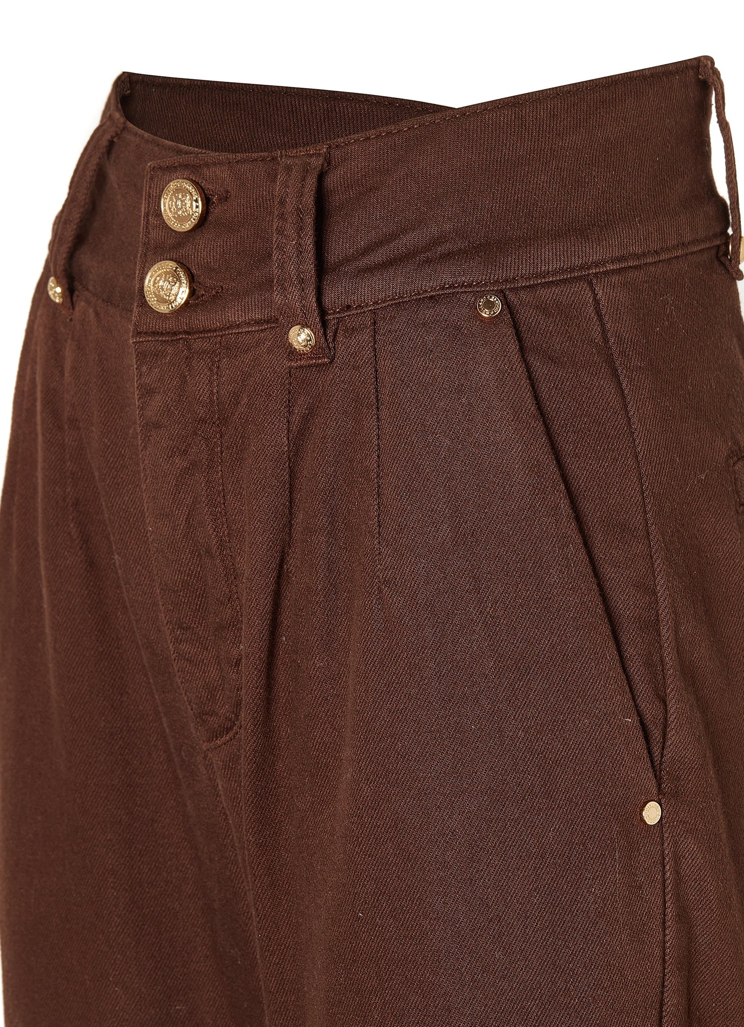 Tailored Wide Leg Jean (Chocolate)