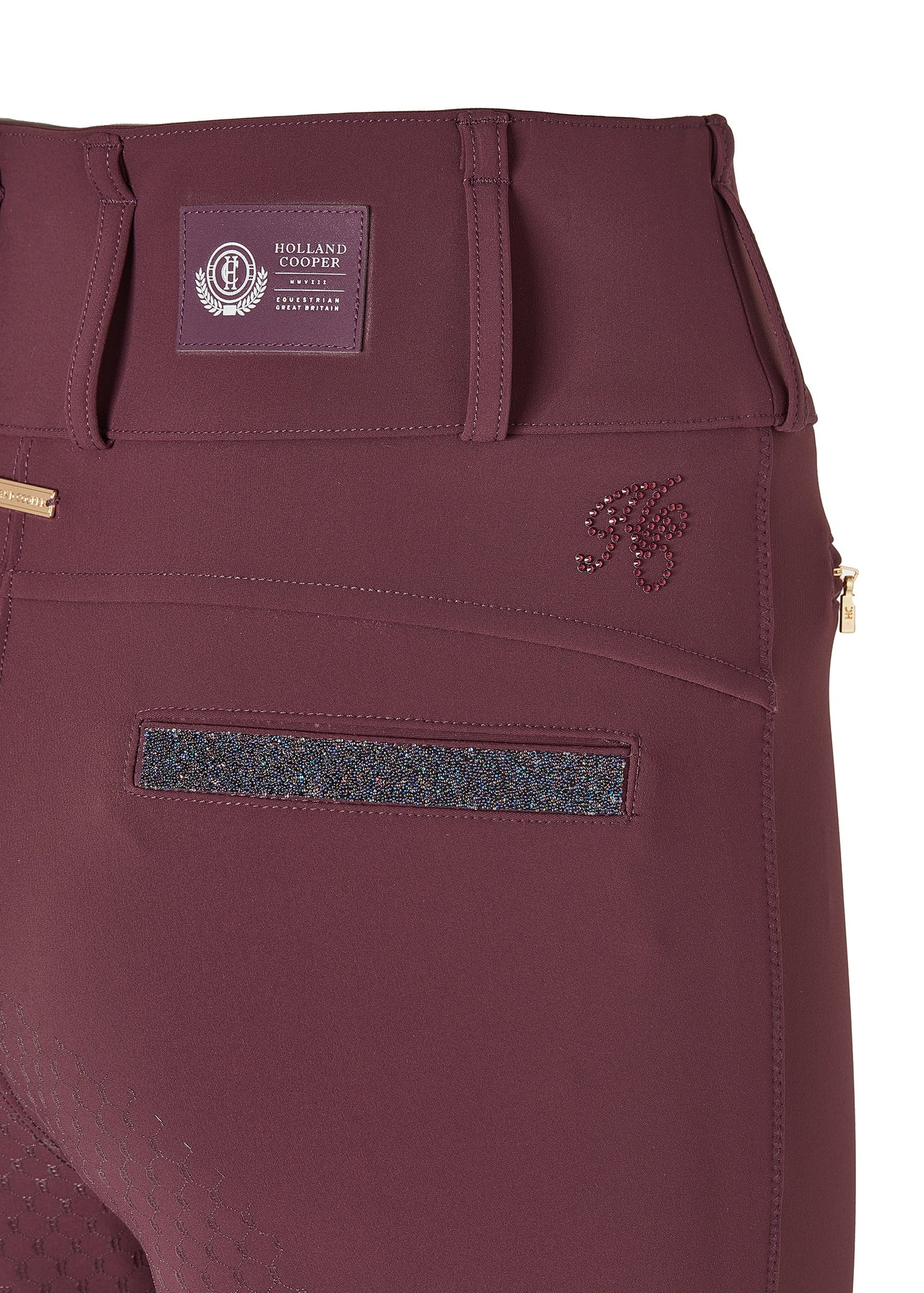 Premium High Rise Breeches (Aubergine)