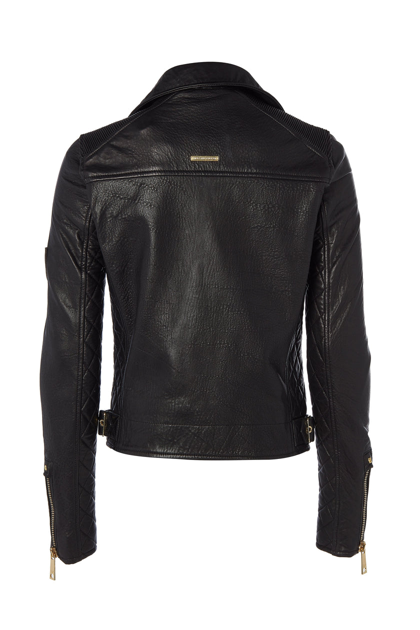 Leather Biker Jacket (Black)