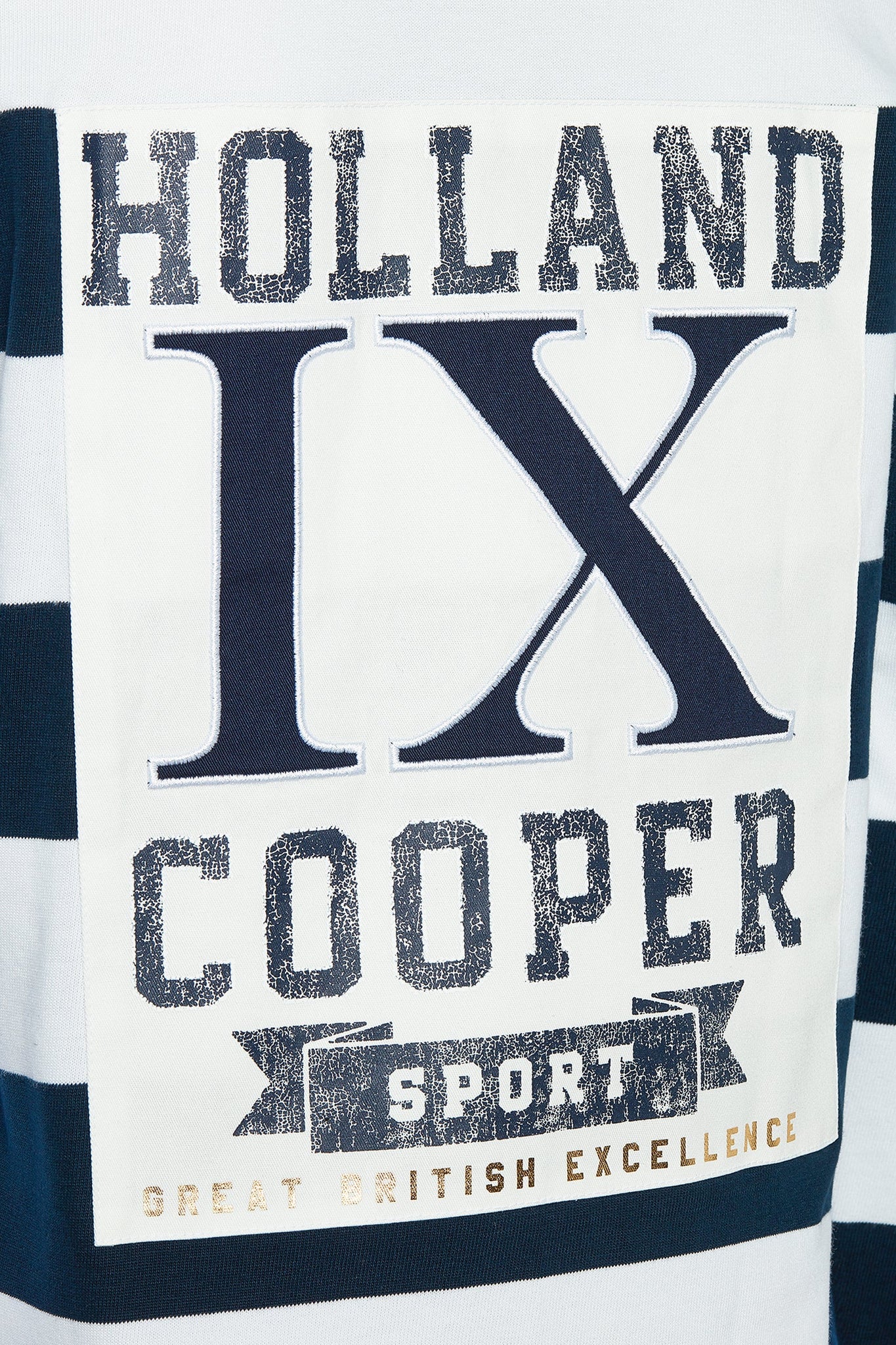 Hurlingham Sweatshirt (White Navy Stripe)