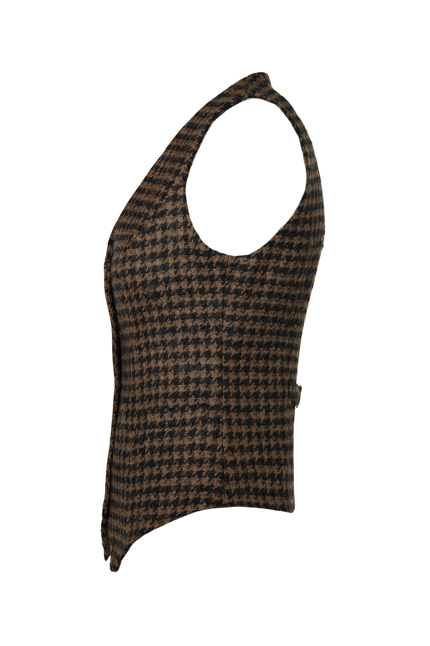 Hampton Waistcoat (Chocolate Houndstooth)