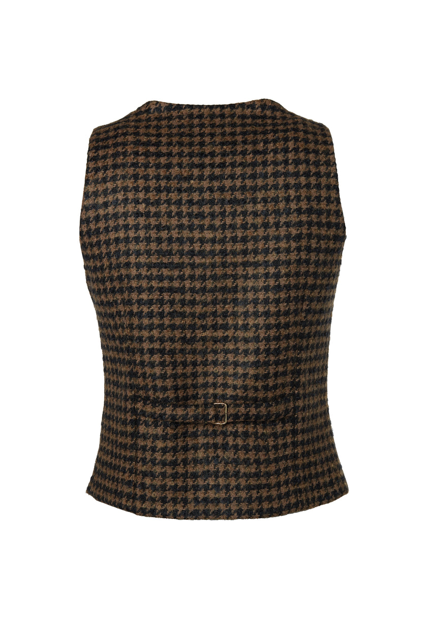 Hampton Waistcoat (Chocolate Houndstooth)