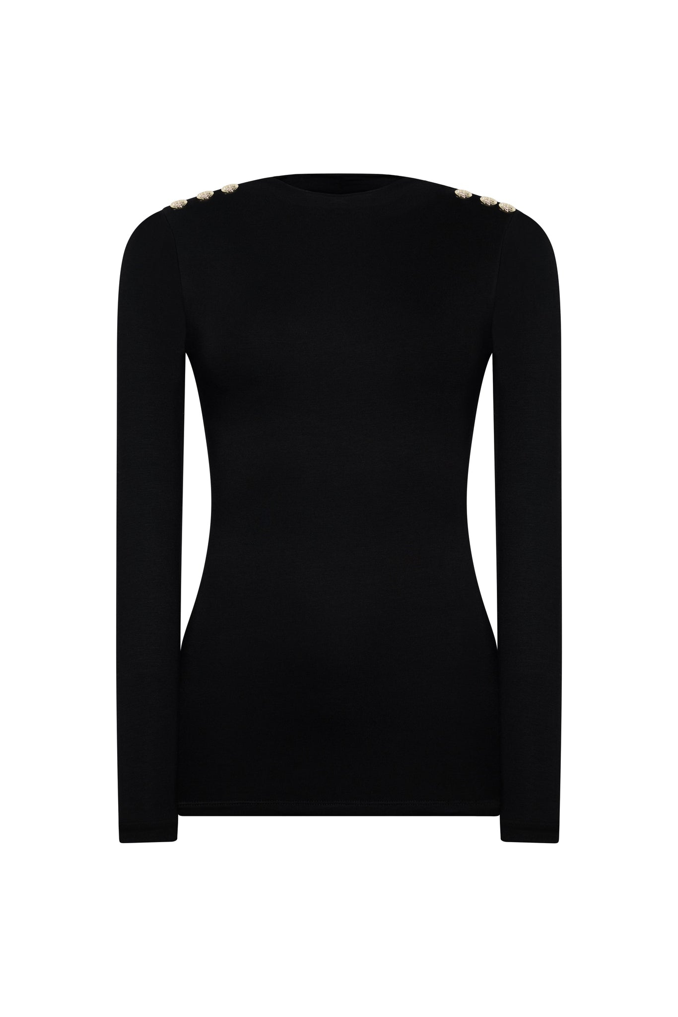 Harper Long Sleeve Top (Black)