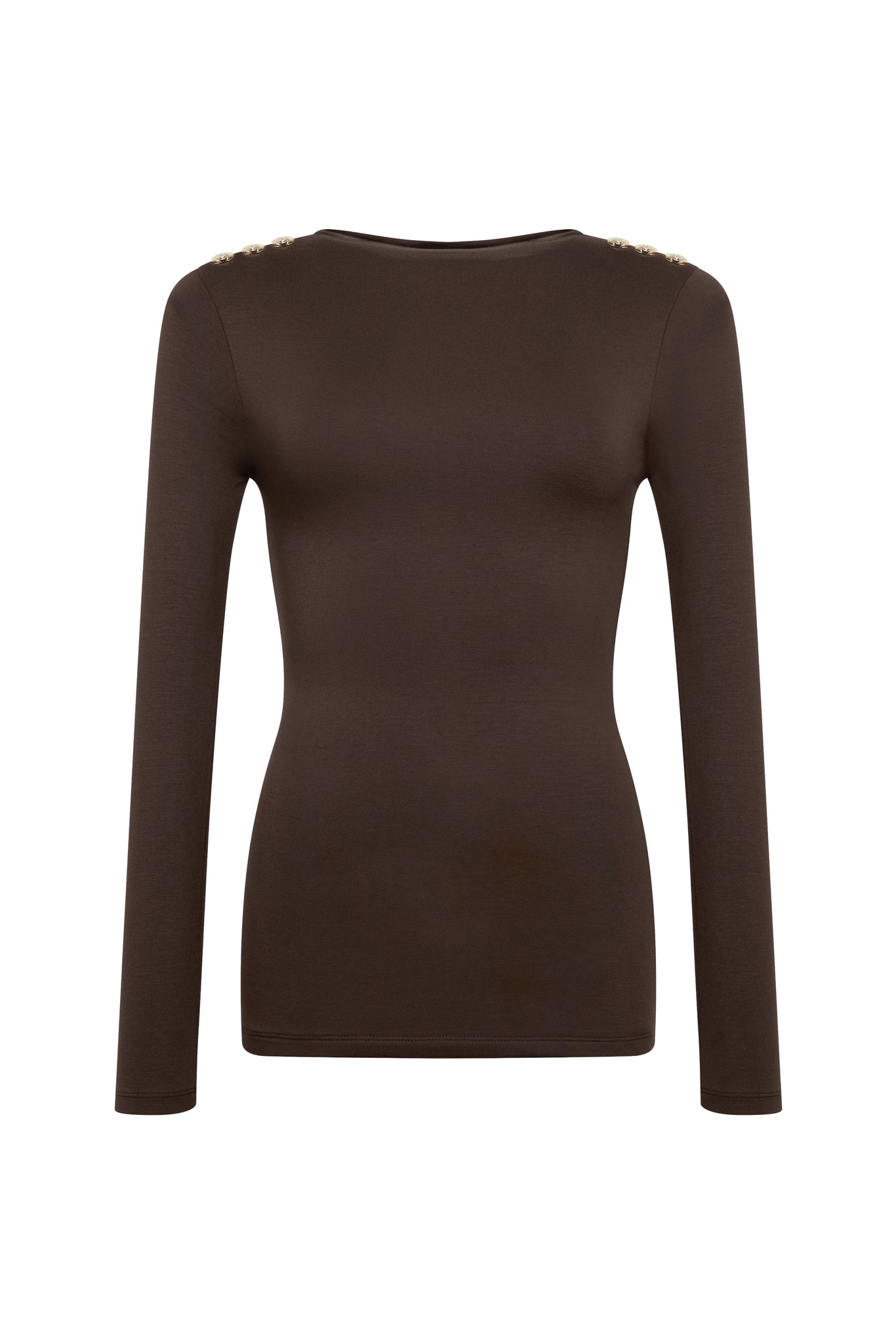Harper Long Sleeve Top (Walnut)