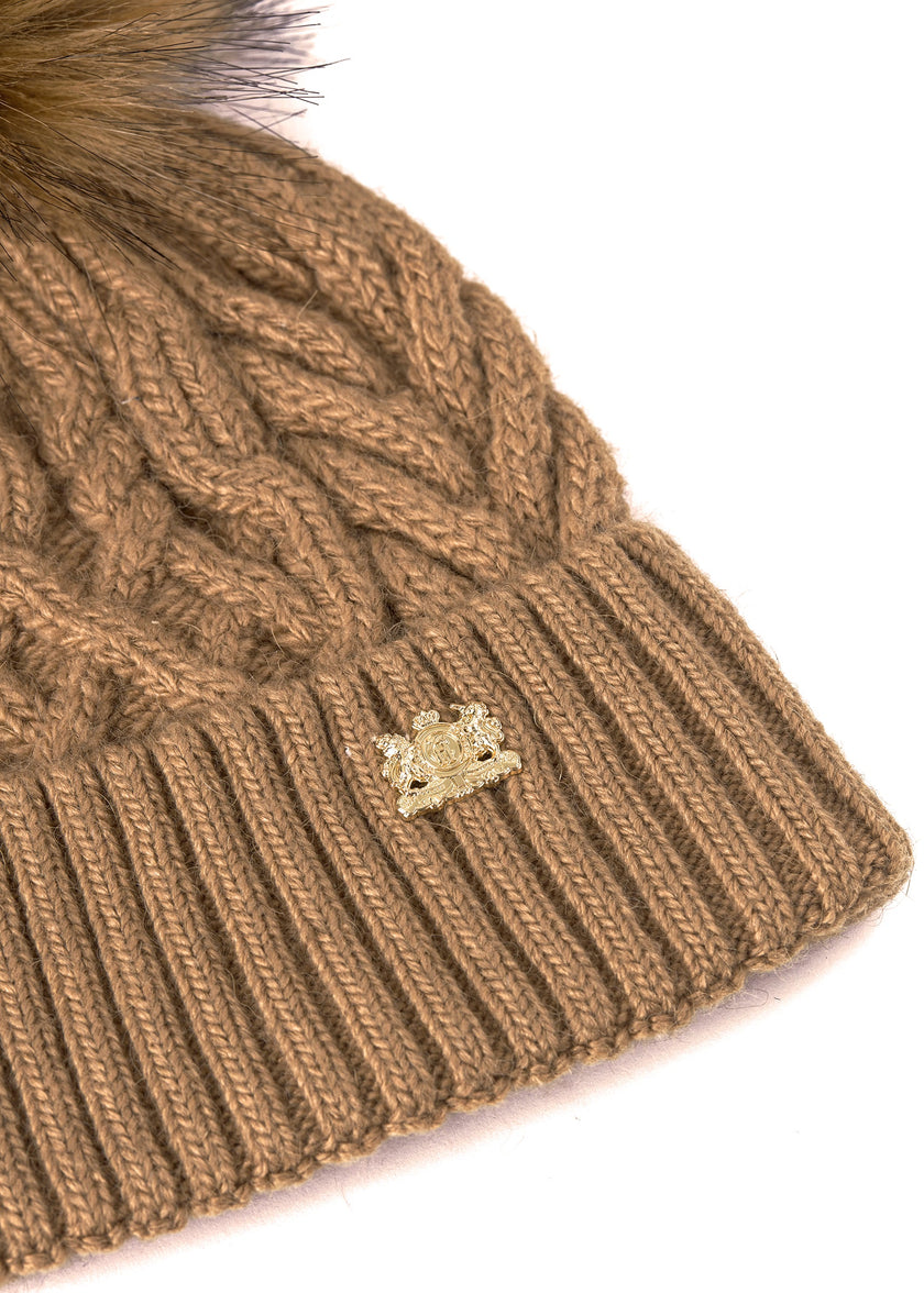 Windsor Bobble Hat (Camel Marl)