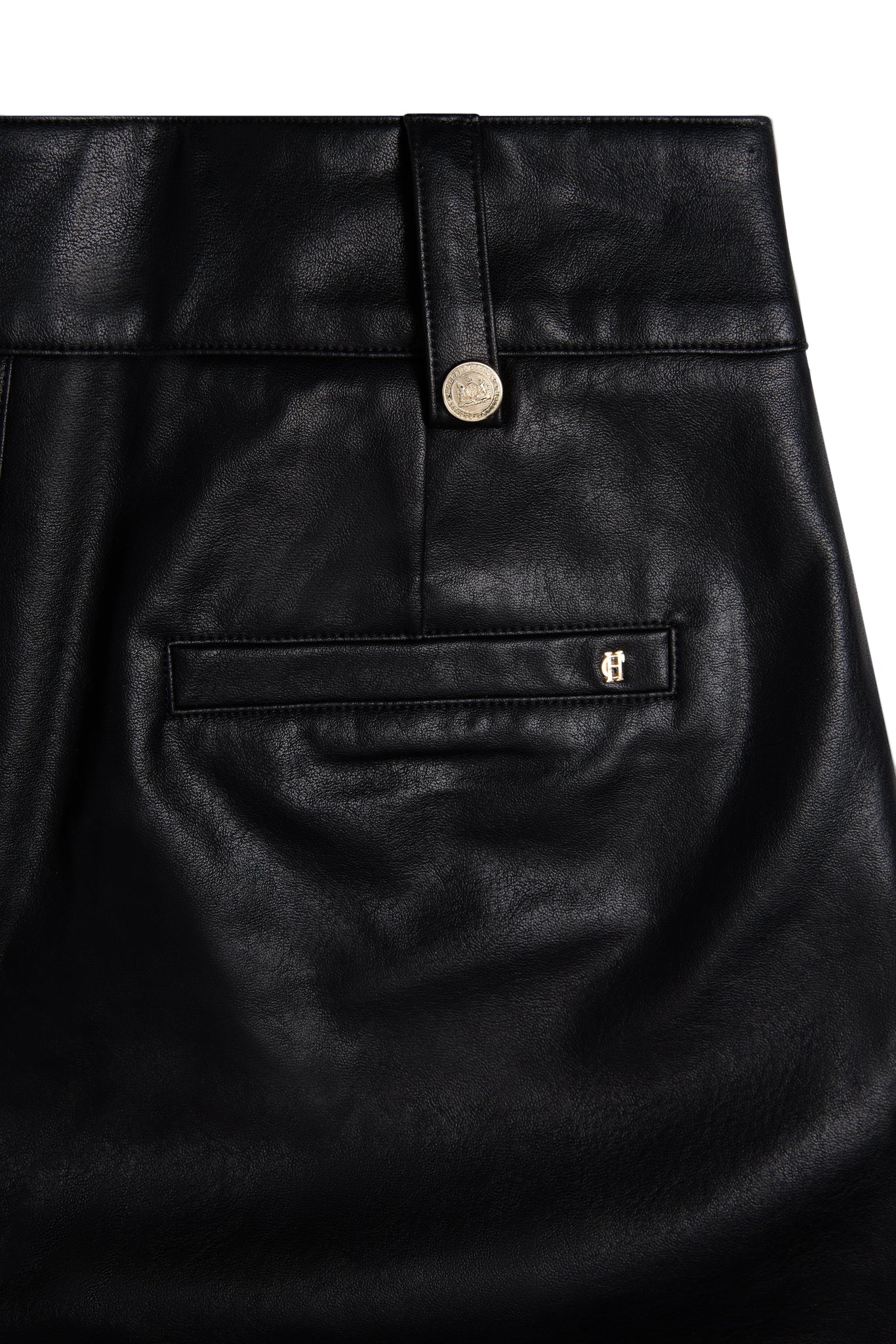 High Waisted Faux Leather Short (Black)