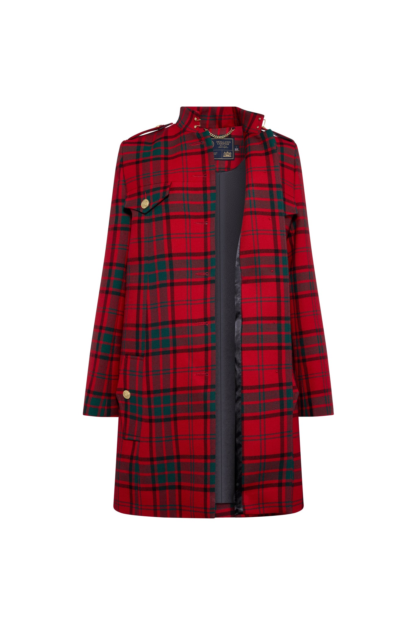 Highbury Cape Coat (Red Tartan)