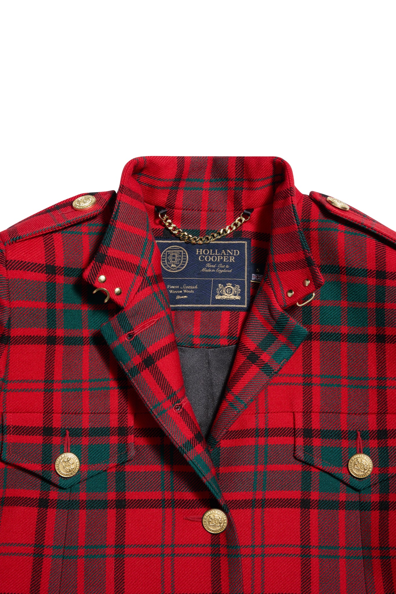 Highbury Cape Coat (Red Tartan)