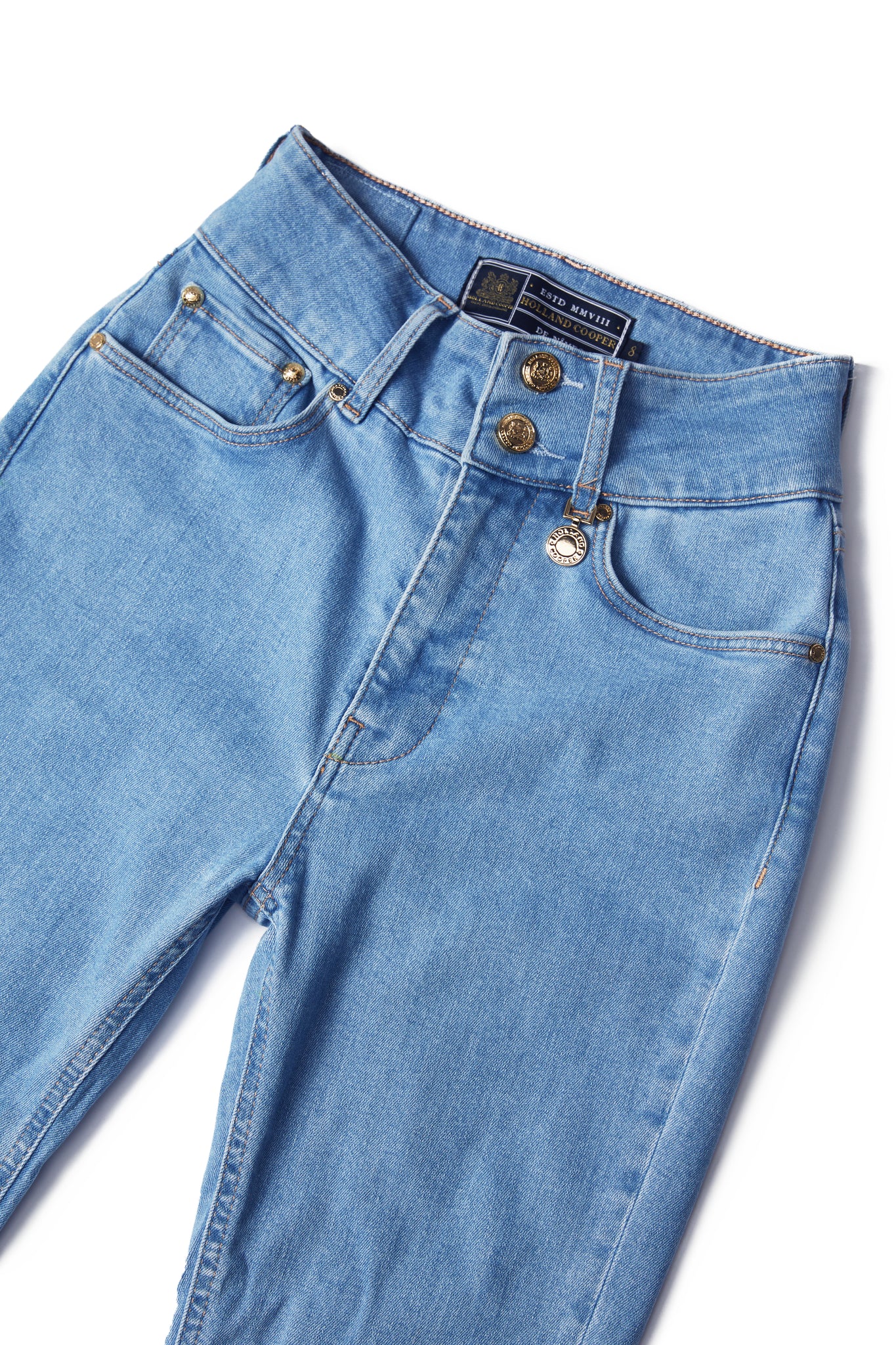 High Rise Flared Jean (Light Denim)