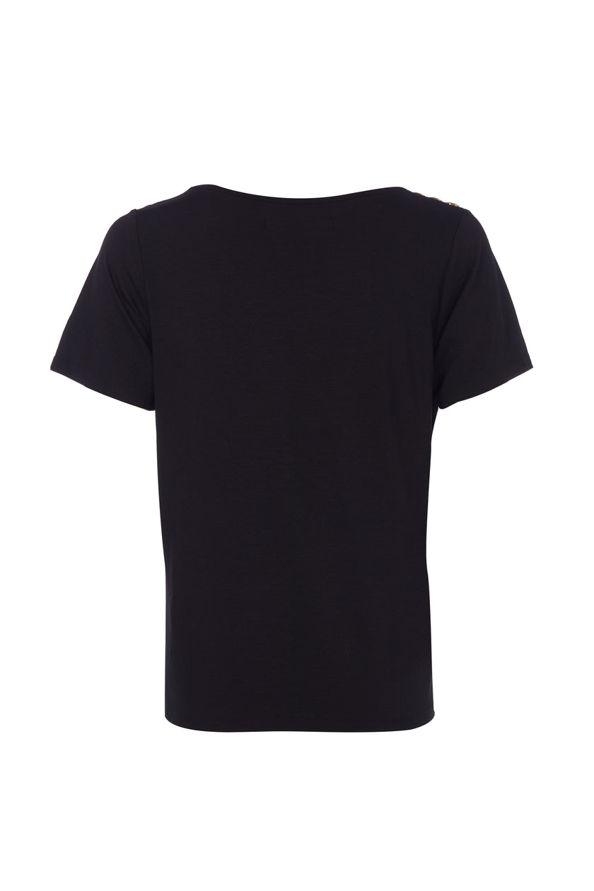 Relax Fit V-Neck Tee (Black)