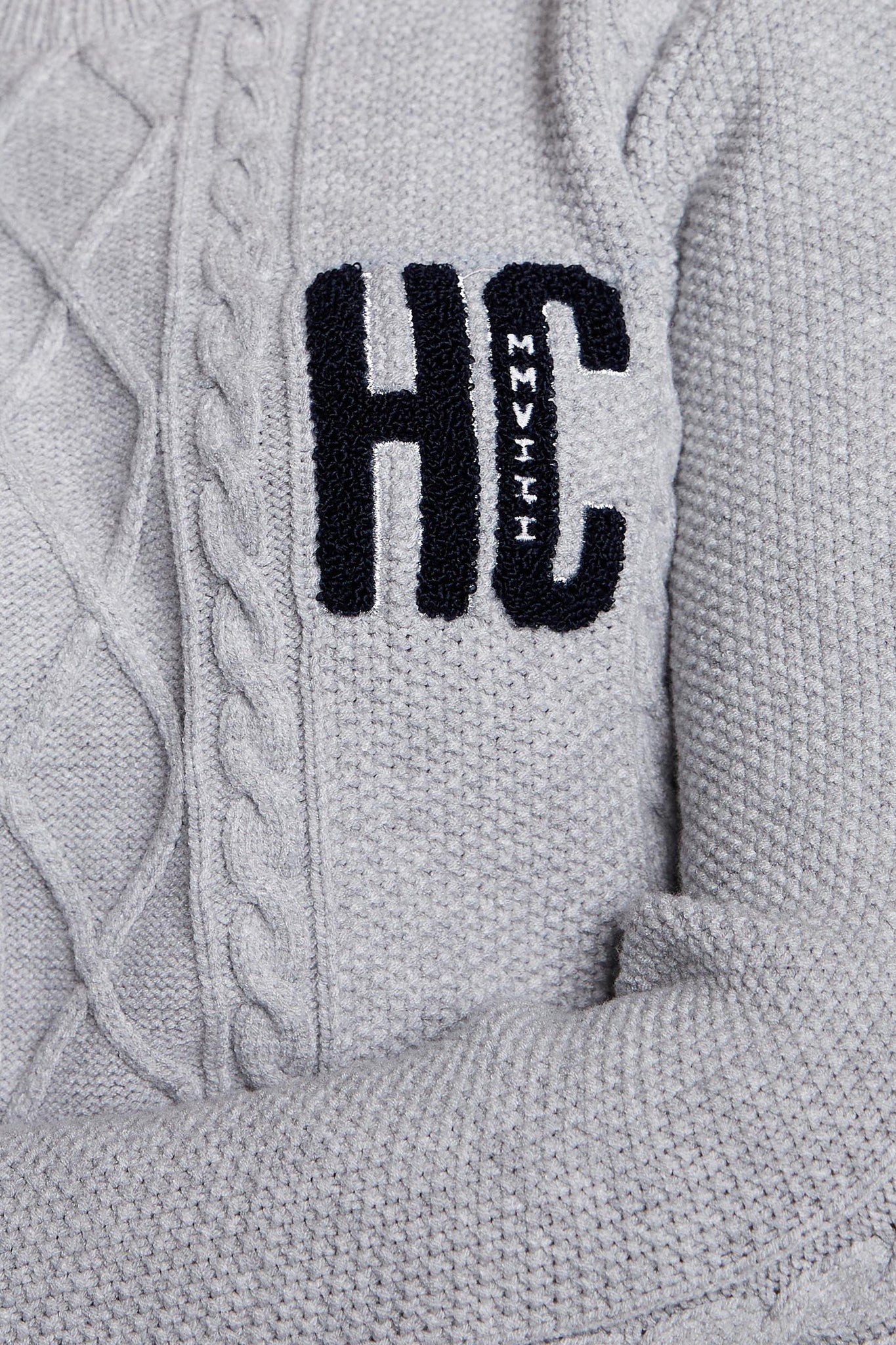 Varsity Cable Knit (Mid Grey Marl)