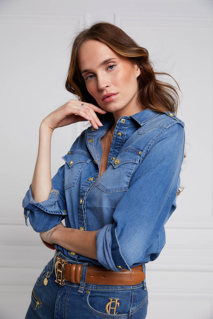 Western Denim Shirt (Indigo)