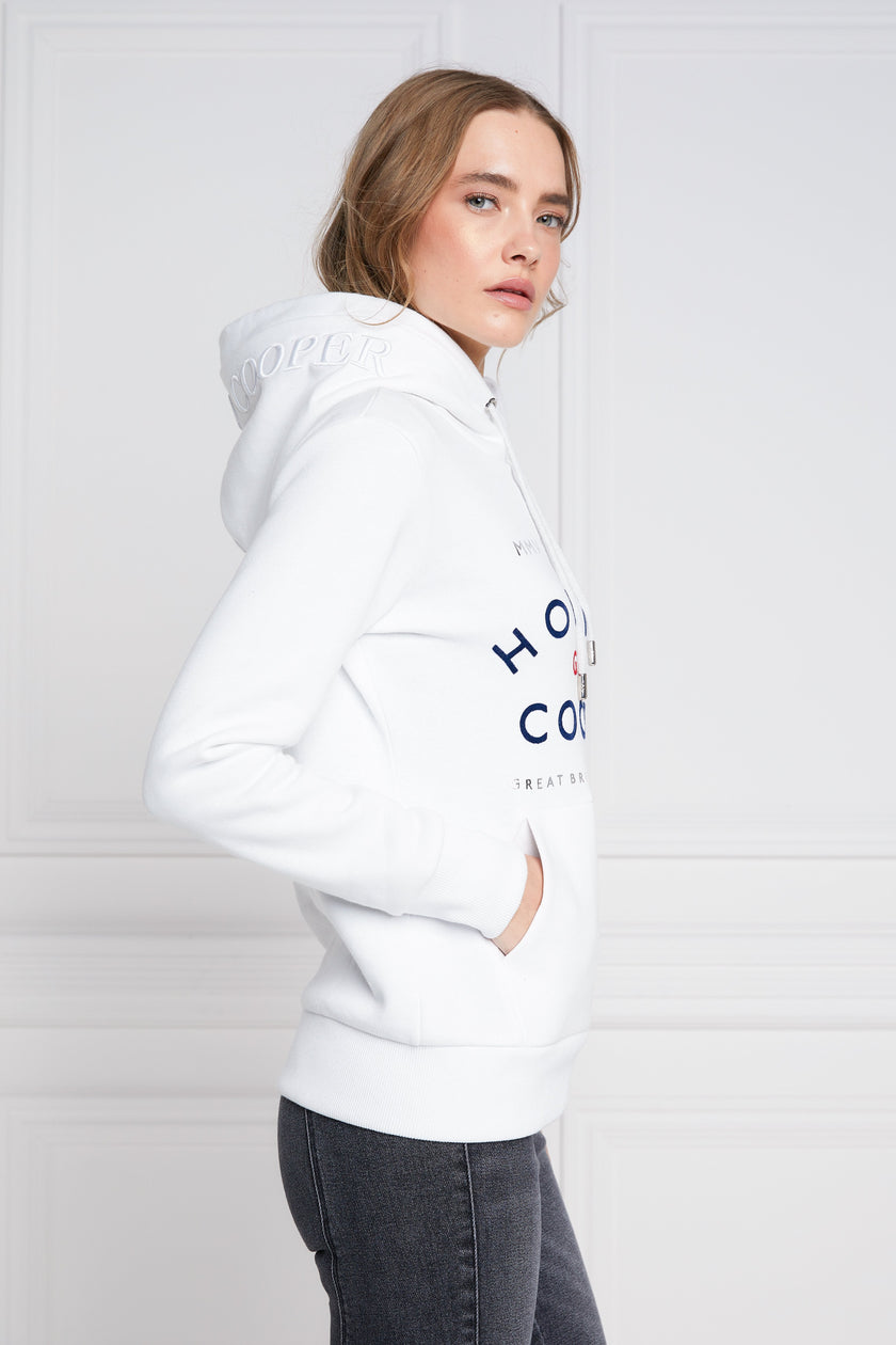 GBE Flock Logo Hoodie (Optic White Navy)