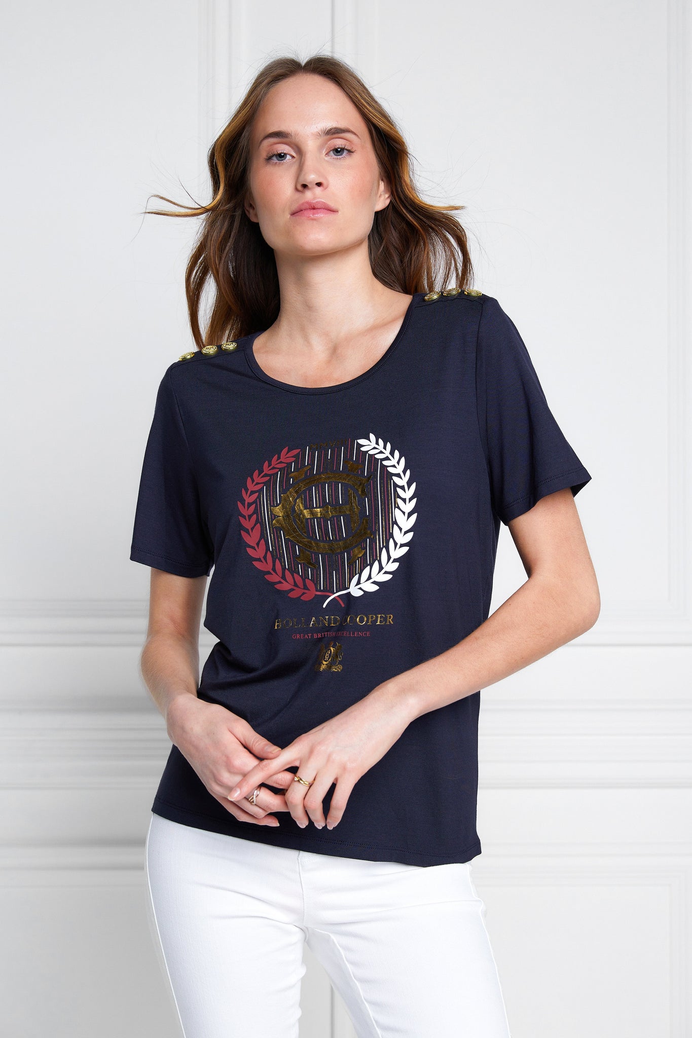 Heritage Laurel Tee (Ink Navy)