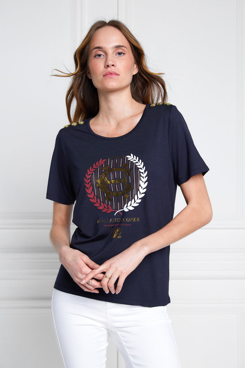 Heritage Laurel Tee (Ink Navy)