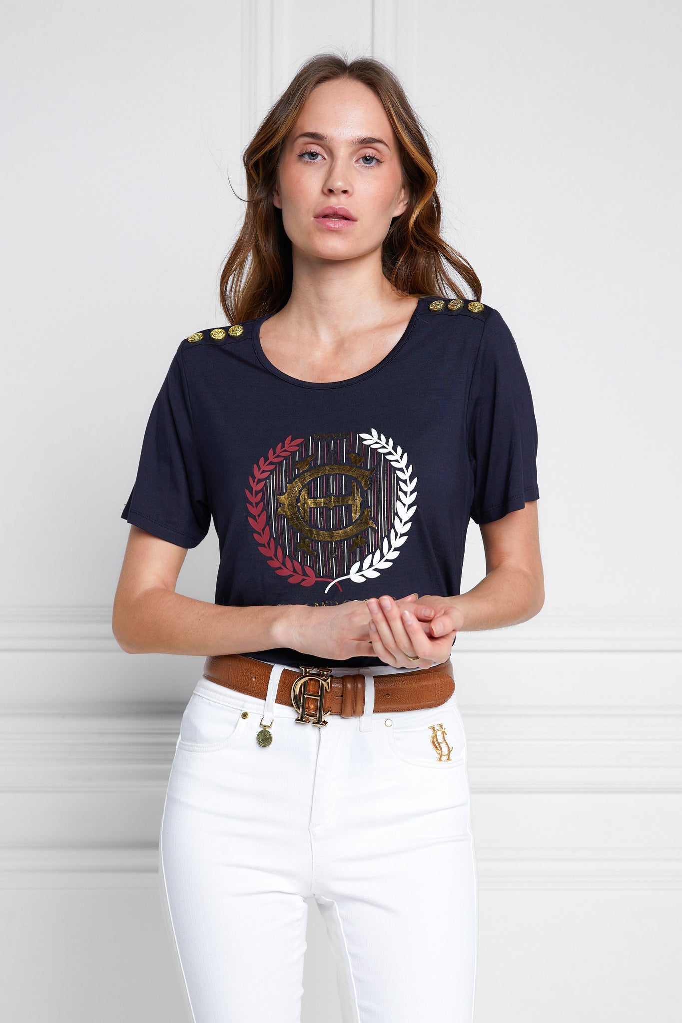 Heritage Laurel Tee (Ink Navy)