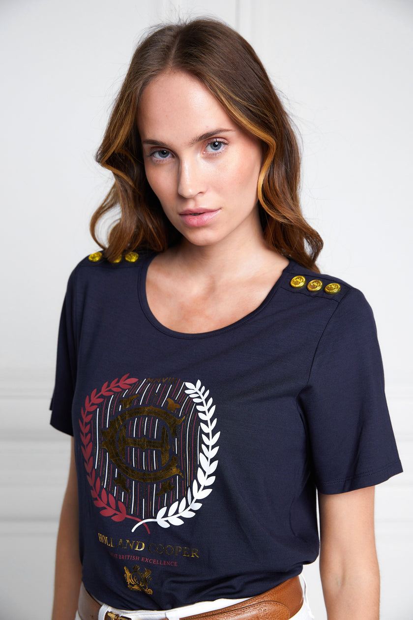 Heritage Laurel Tee (Ink Navy)