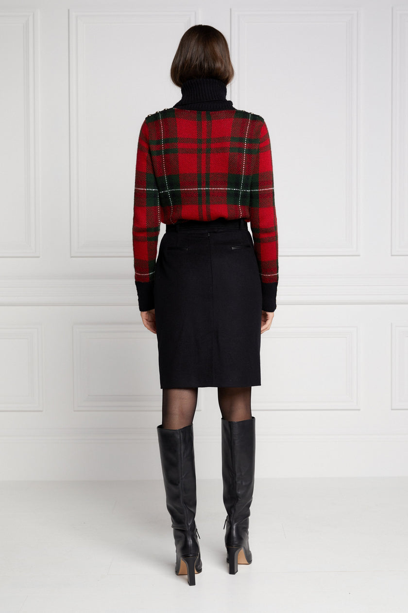 Heritage Knit Jumper (Red Tartan)