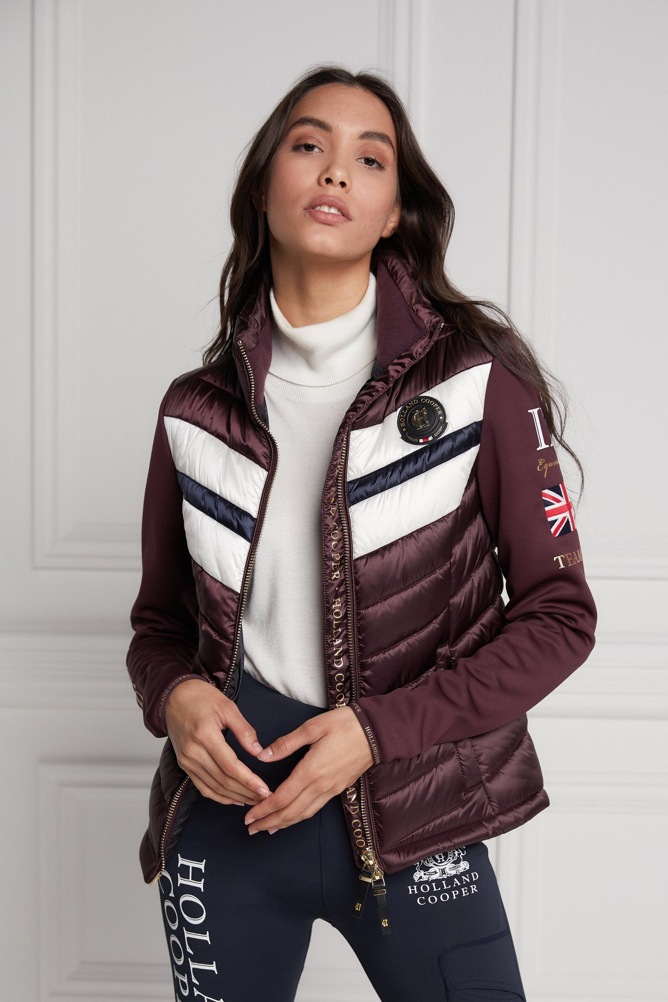 Hybrid Sports Puffer (Mulberry)