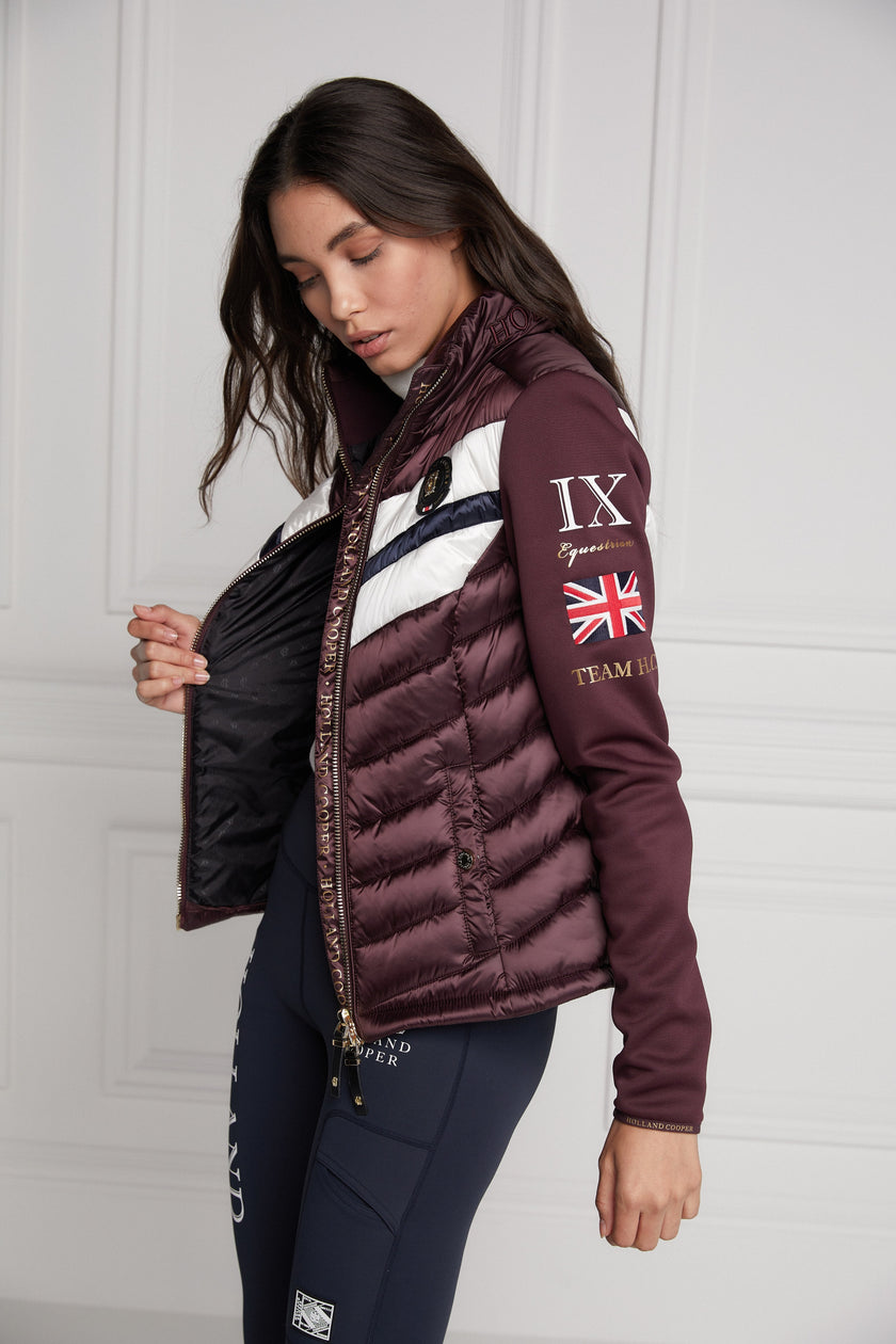 Hybrid Sports Puffer (Mulberry)