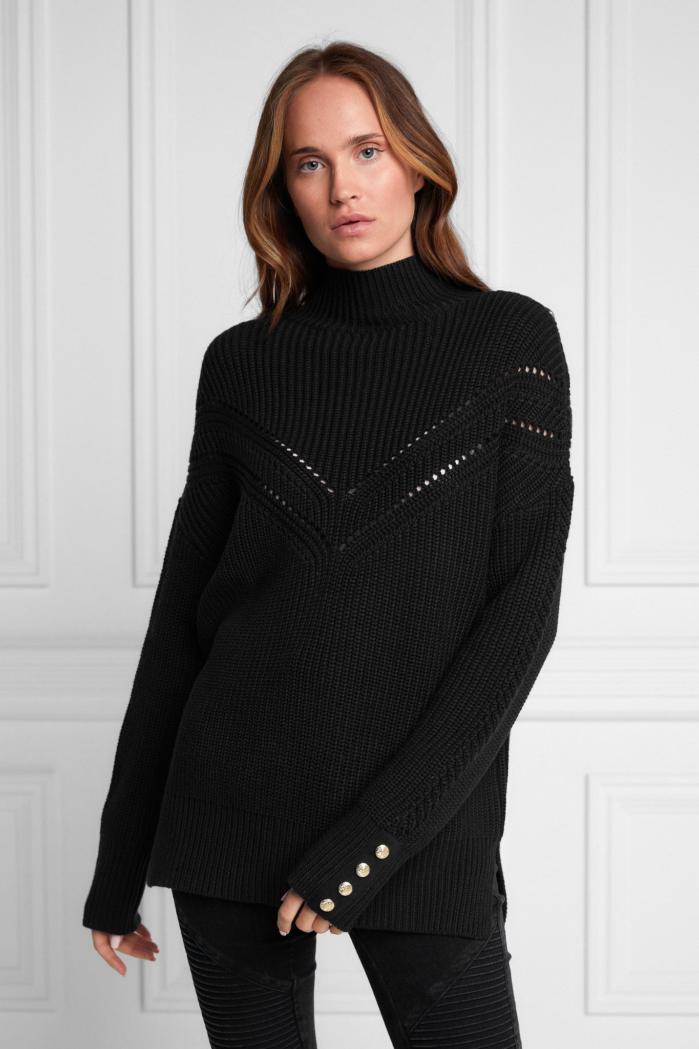 Chunky Pointelle Knit (Black)