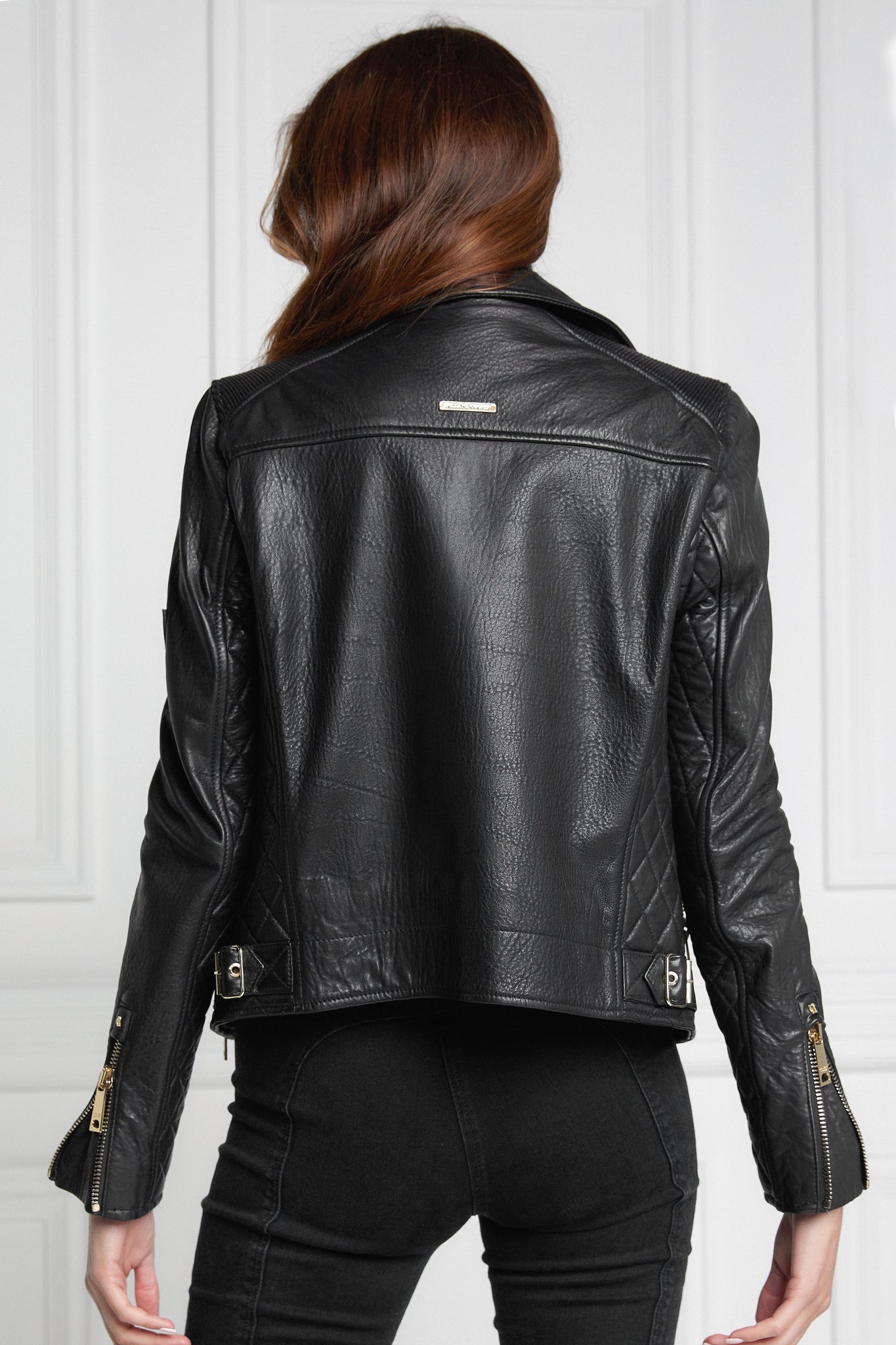 Leather Biker Jacket (Black)