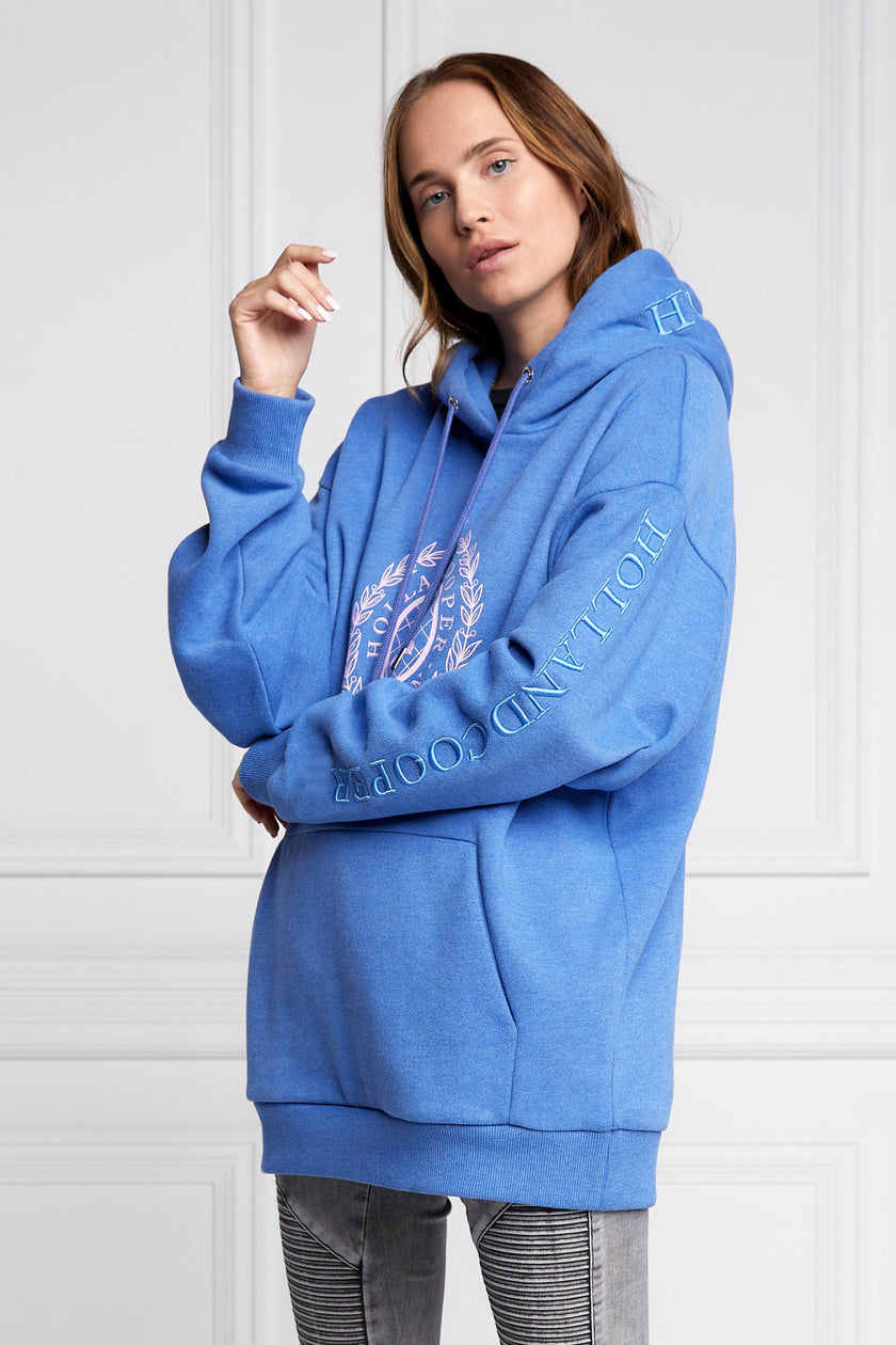 London Crest One Size Hoodie (Deep Cobalt Marl)