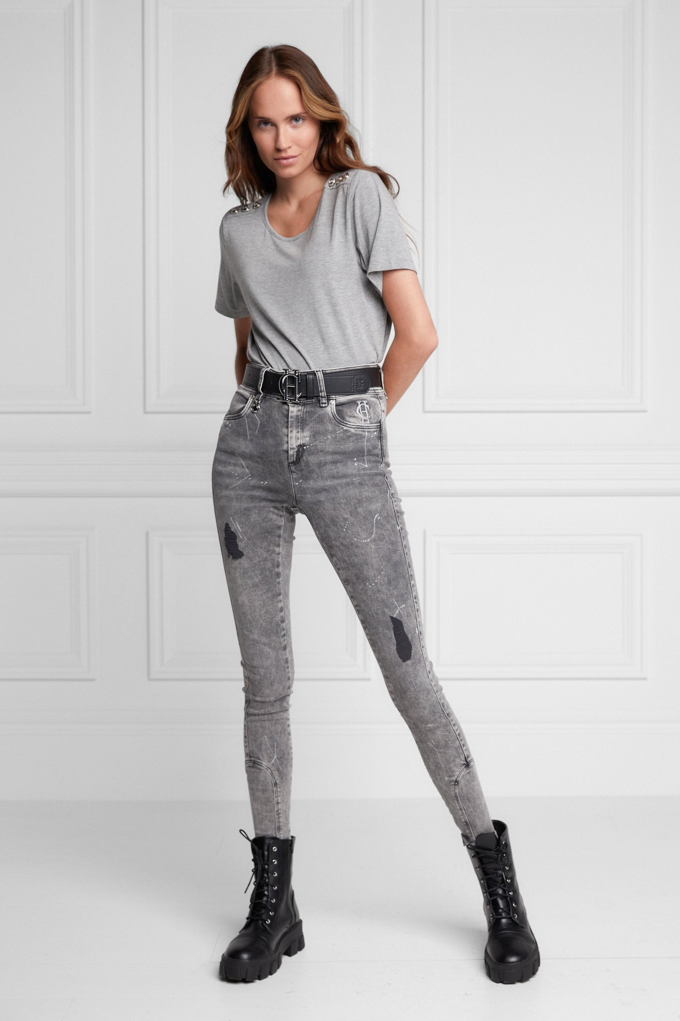 Jodhpur Jean (Distressed Ash Grey)