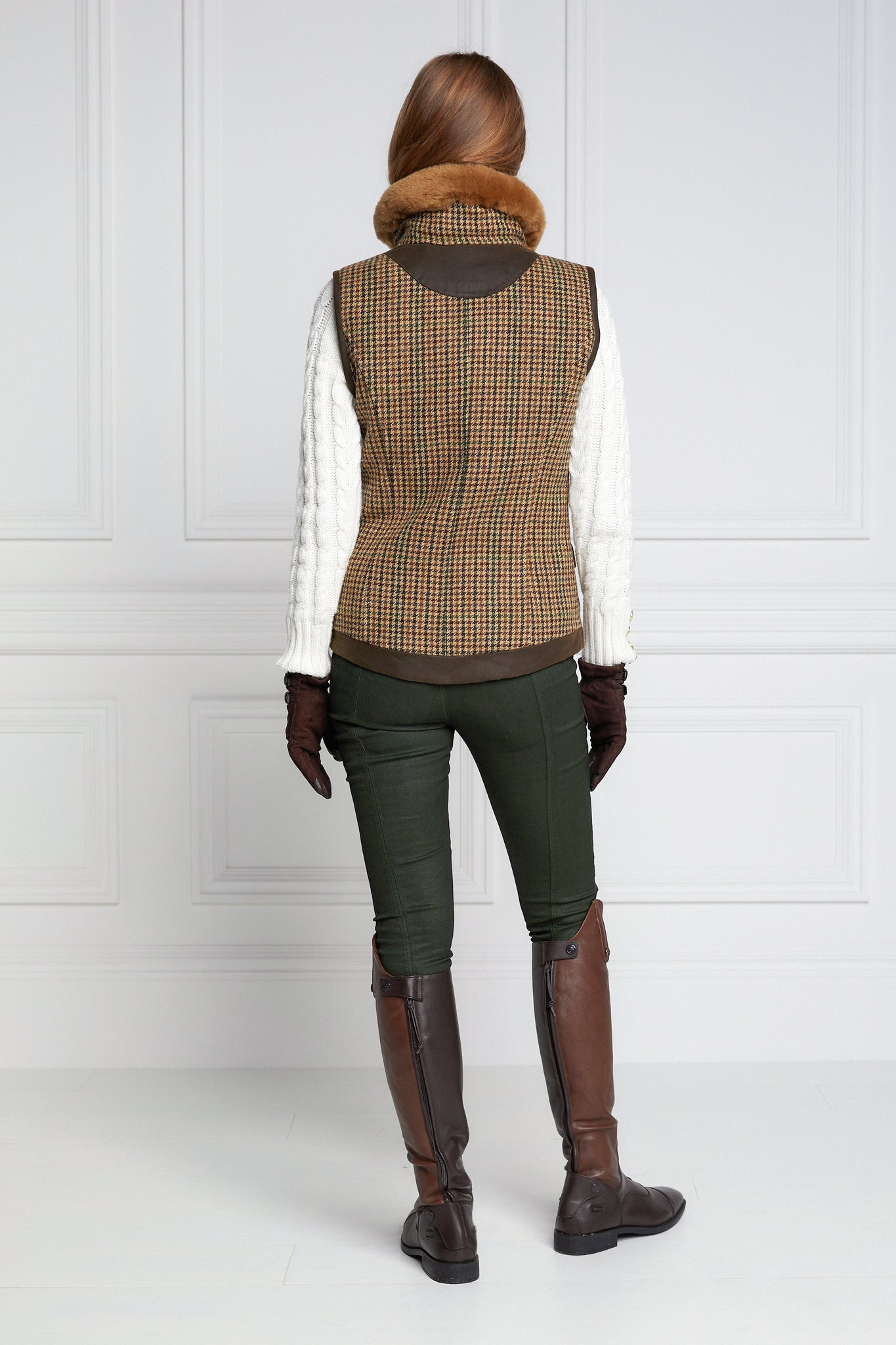 Aviator Gilet (Hailes Green Tweed)