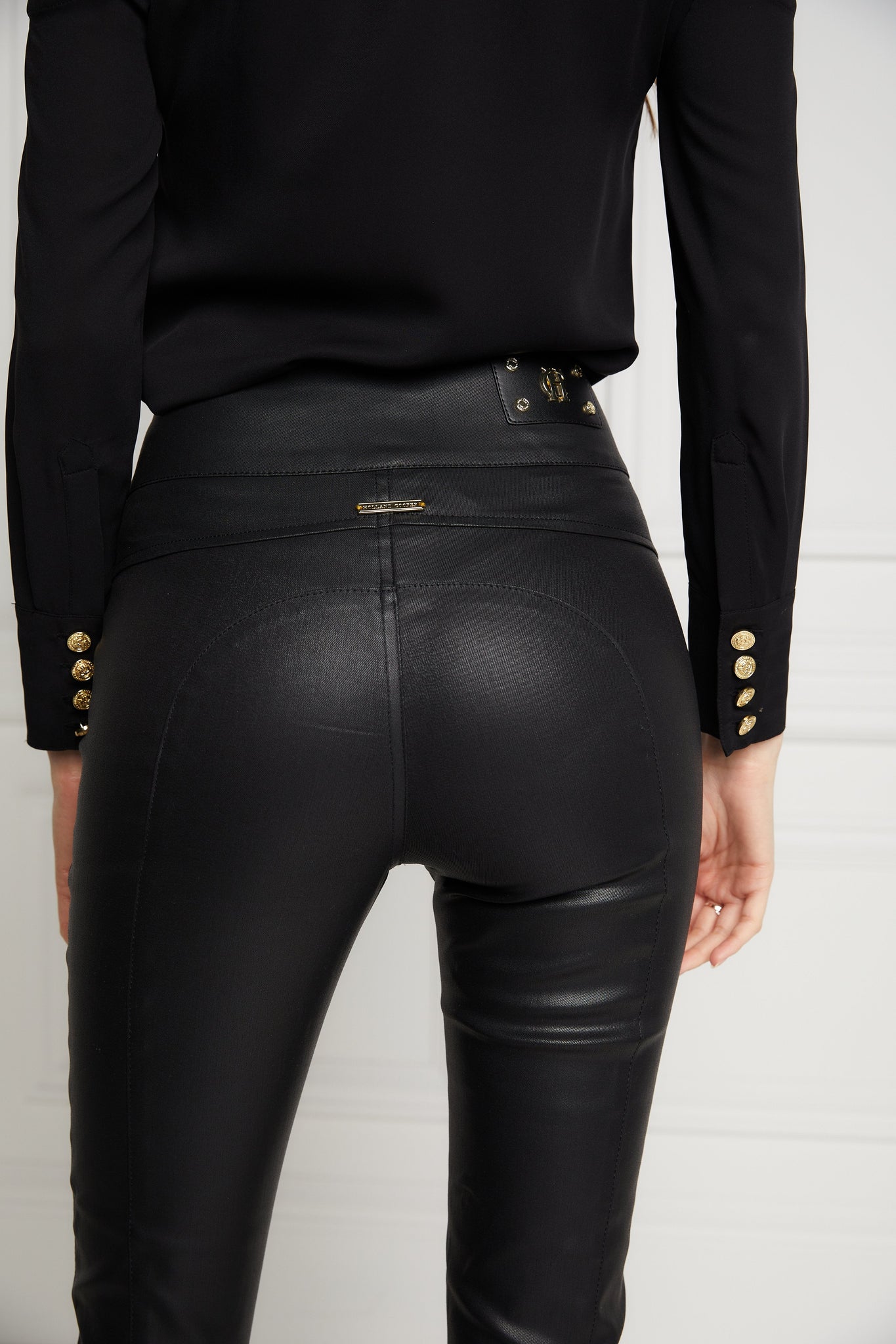 Jodhpur Jeans Leather Look (Black)