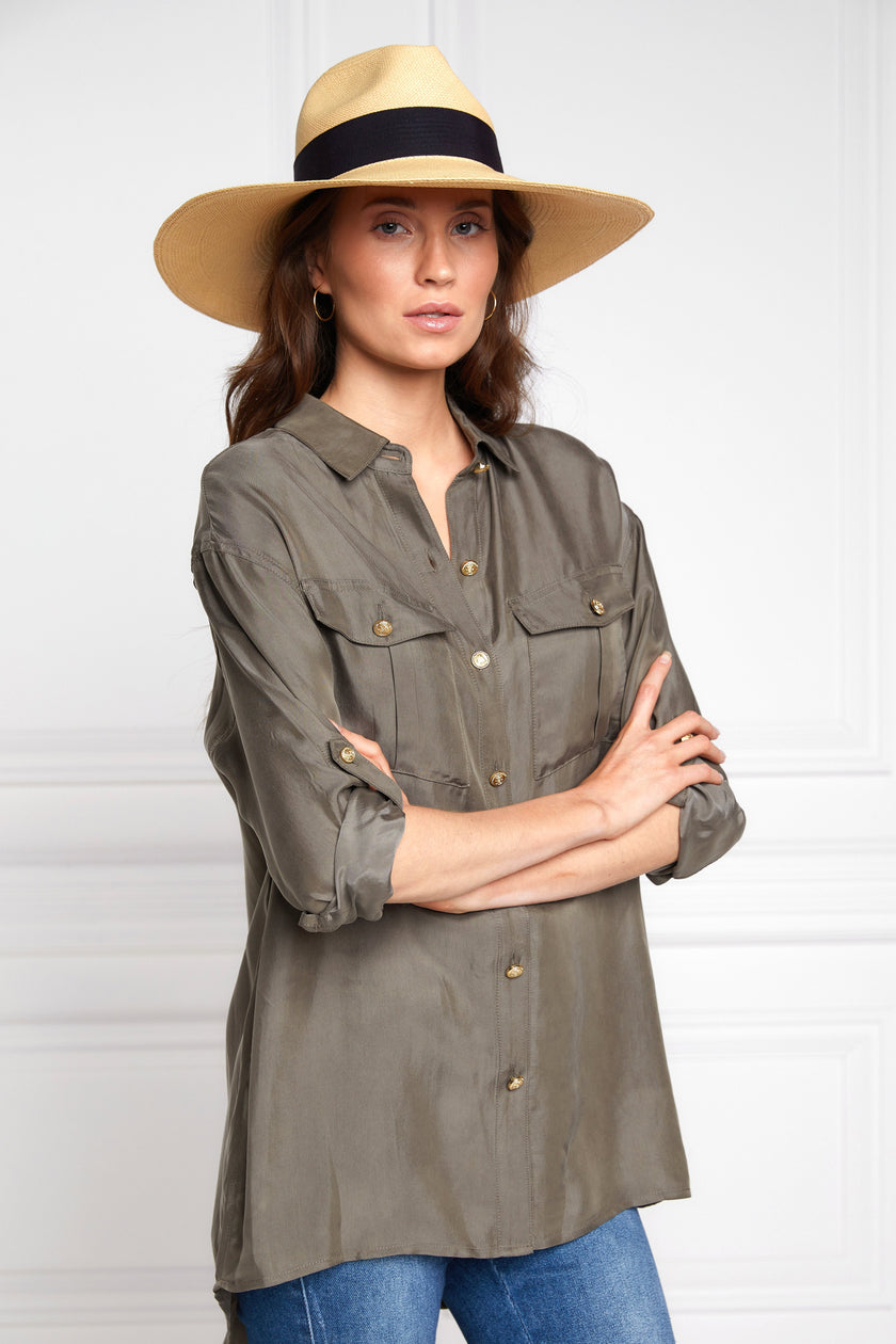 Relaxed Fit Military Shirt (Misty Khaki)