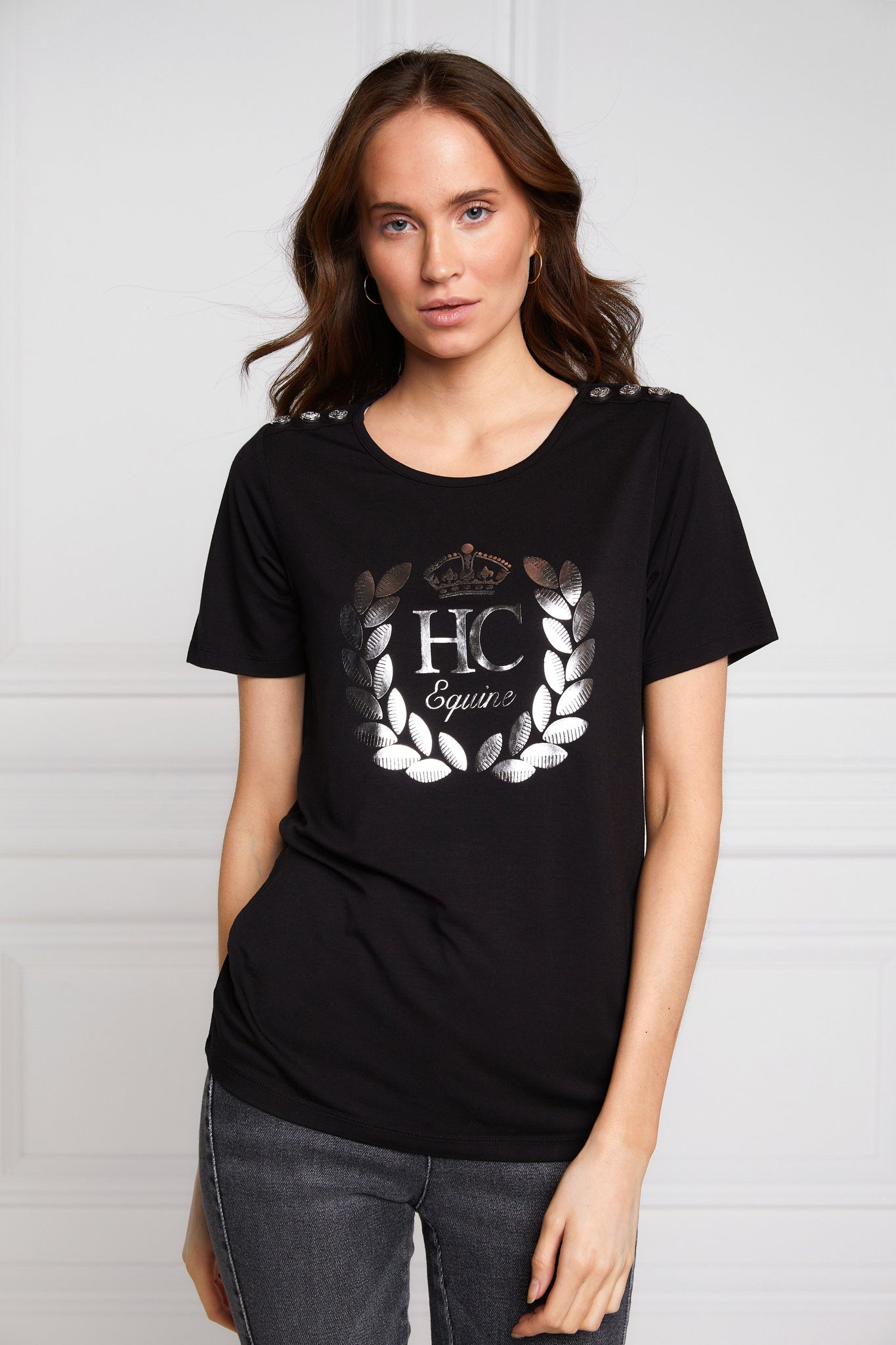 HC Equine Laurel Tee (Black Silver)