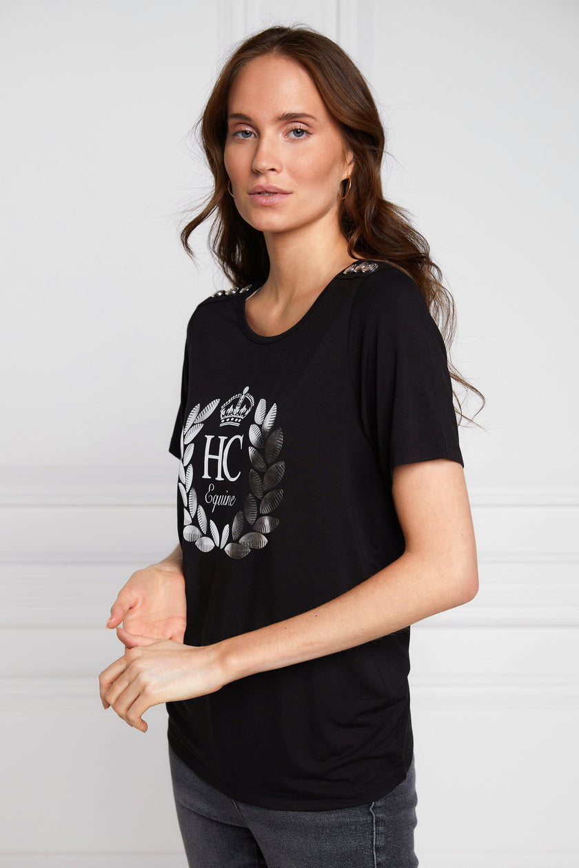 HC Equine Laurel Tee (Black Silver)