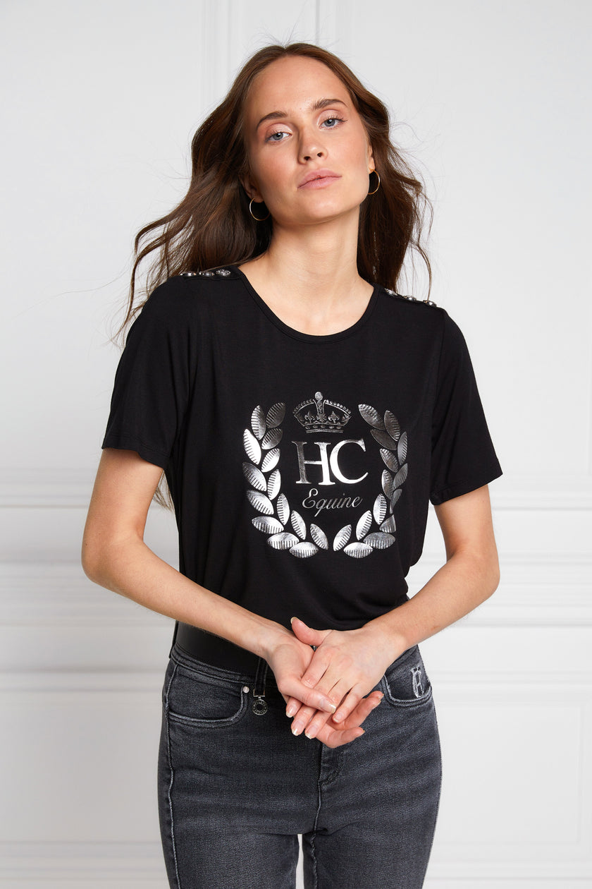 HC Equine Laurel Tee (Black Silver)