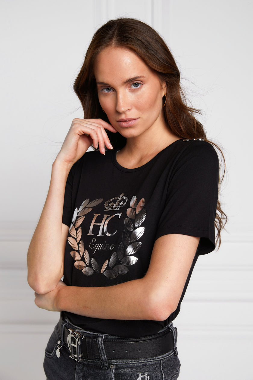 HC Equine Laurel Tee (Black Silver)