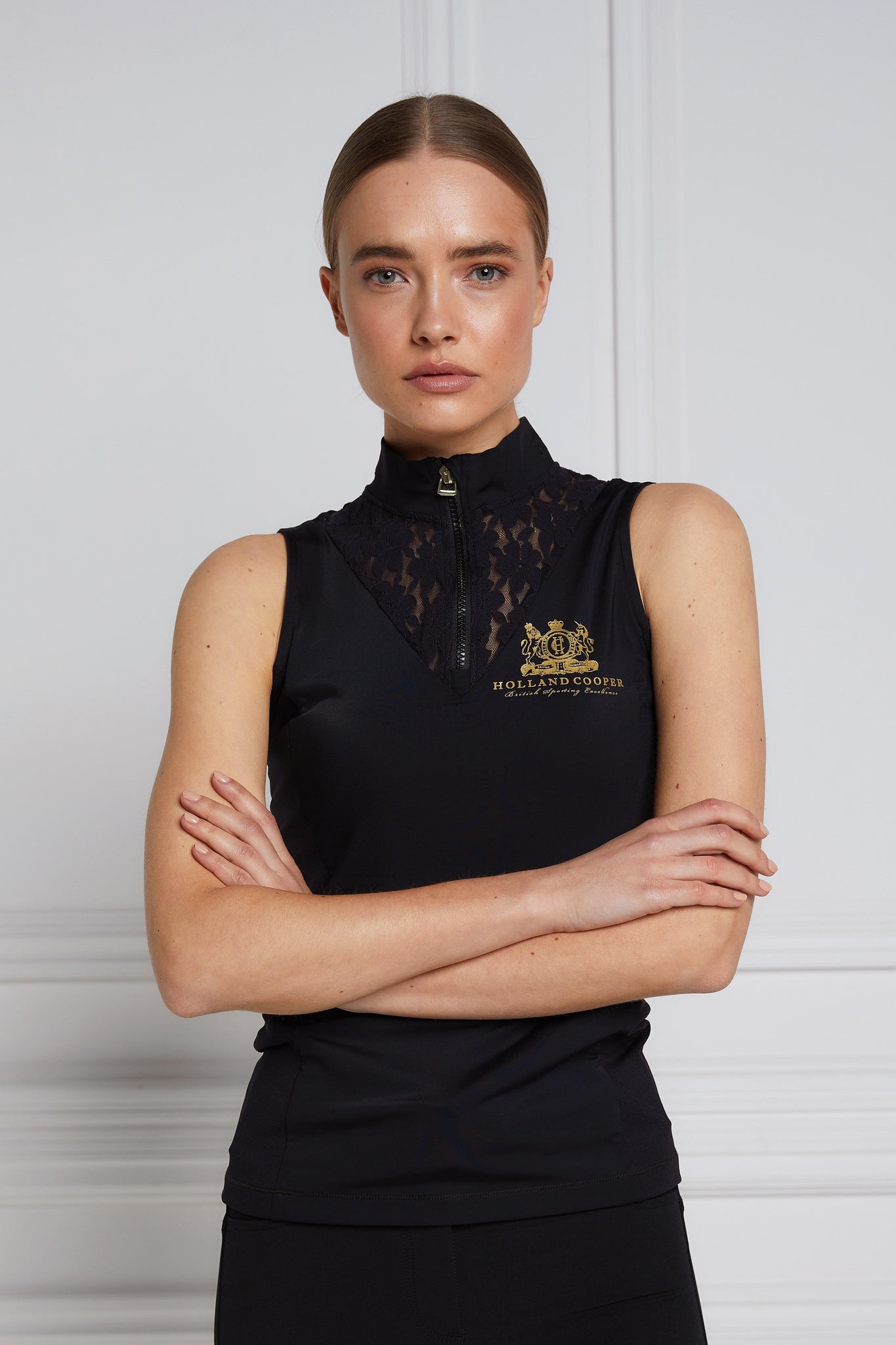 Sleeveless Lace Base Layer (Black)