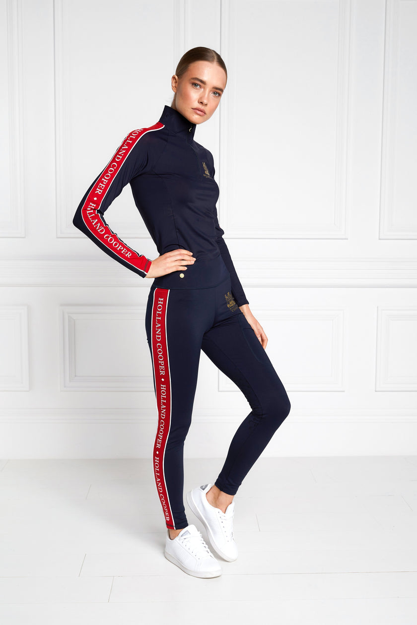 Tour Panel Leggings (Ink Navy Red)