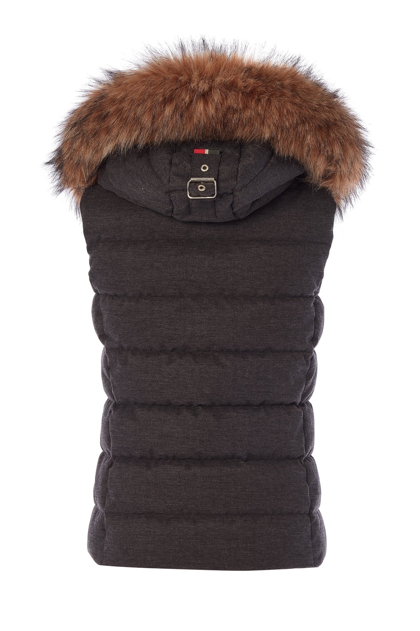 Heritage Faux Fur Gilet (Charcoal)